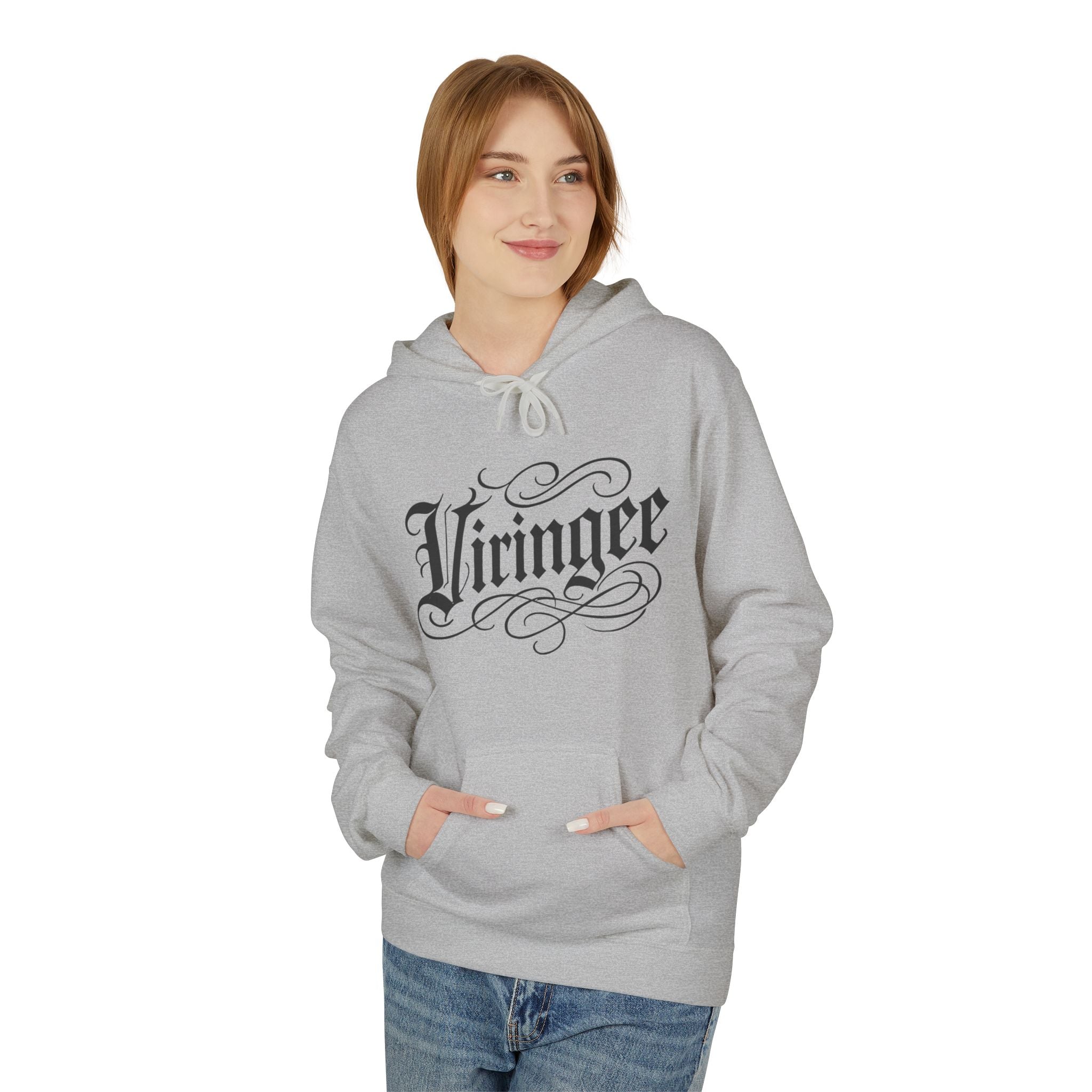 Viringee Thinking Pup Script Hoodie
