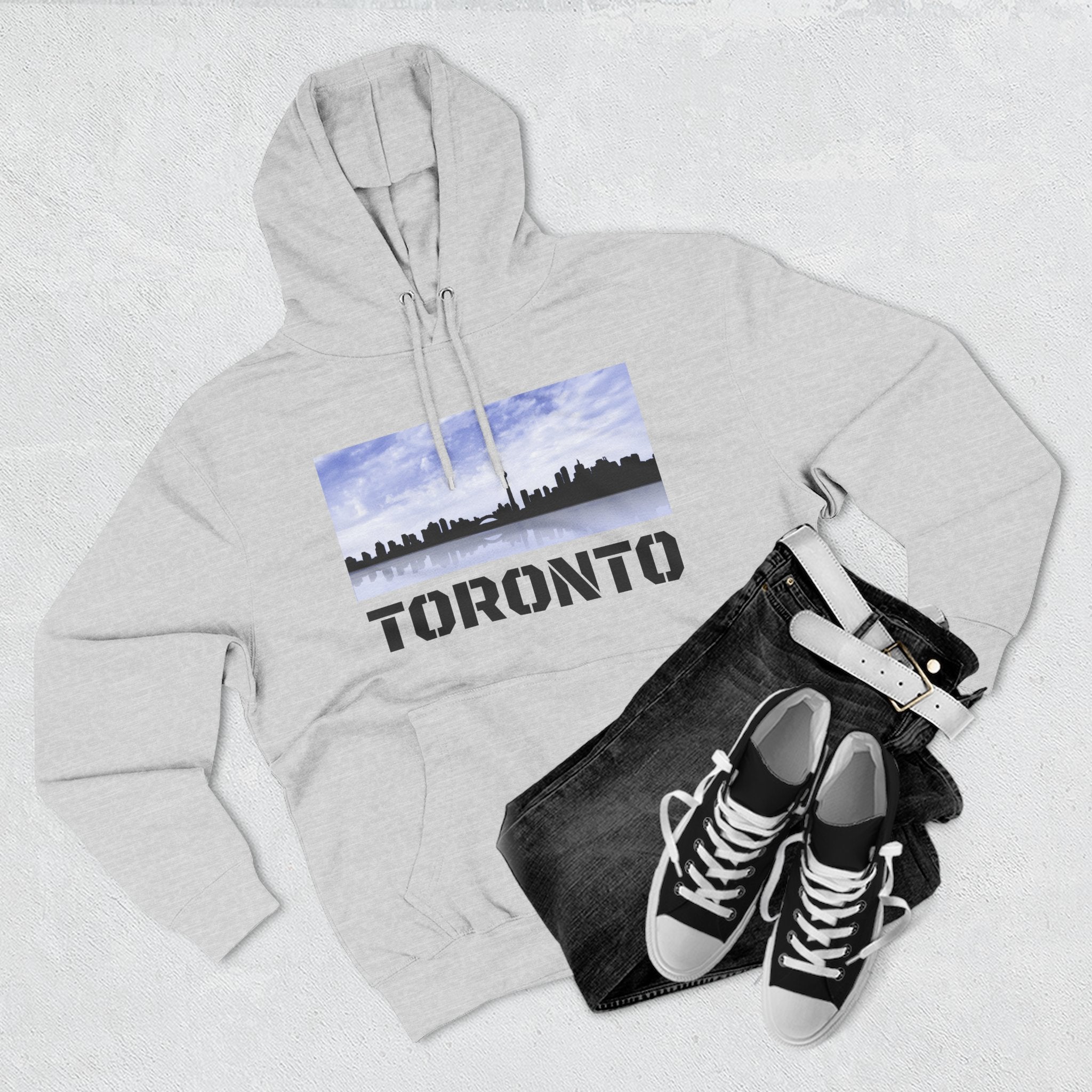 Viringee Toronto Skyline Fleece Hoodie