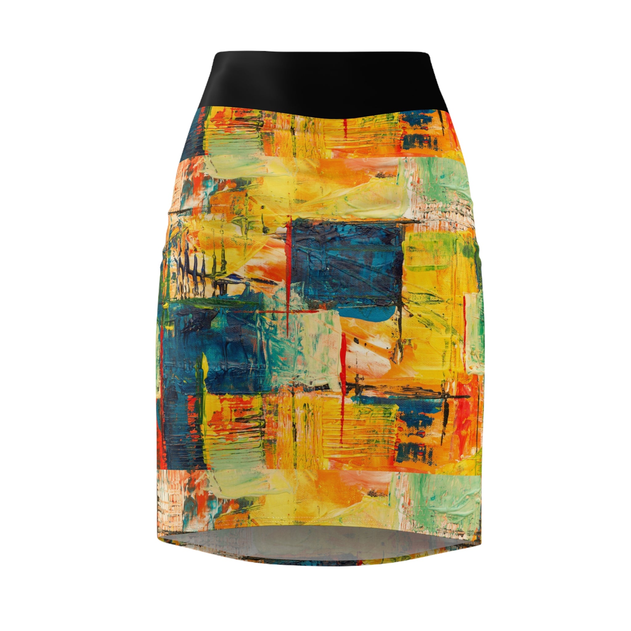 Viringee Women's Abstract Art Pencil Skirt
