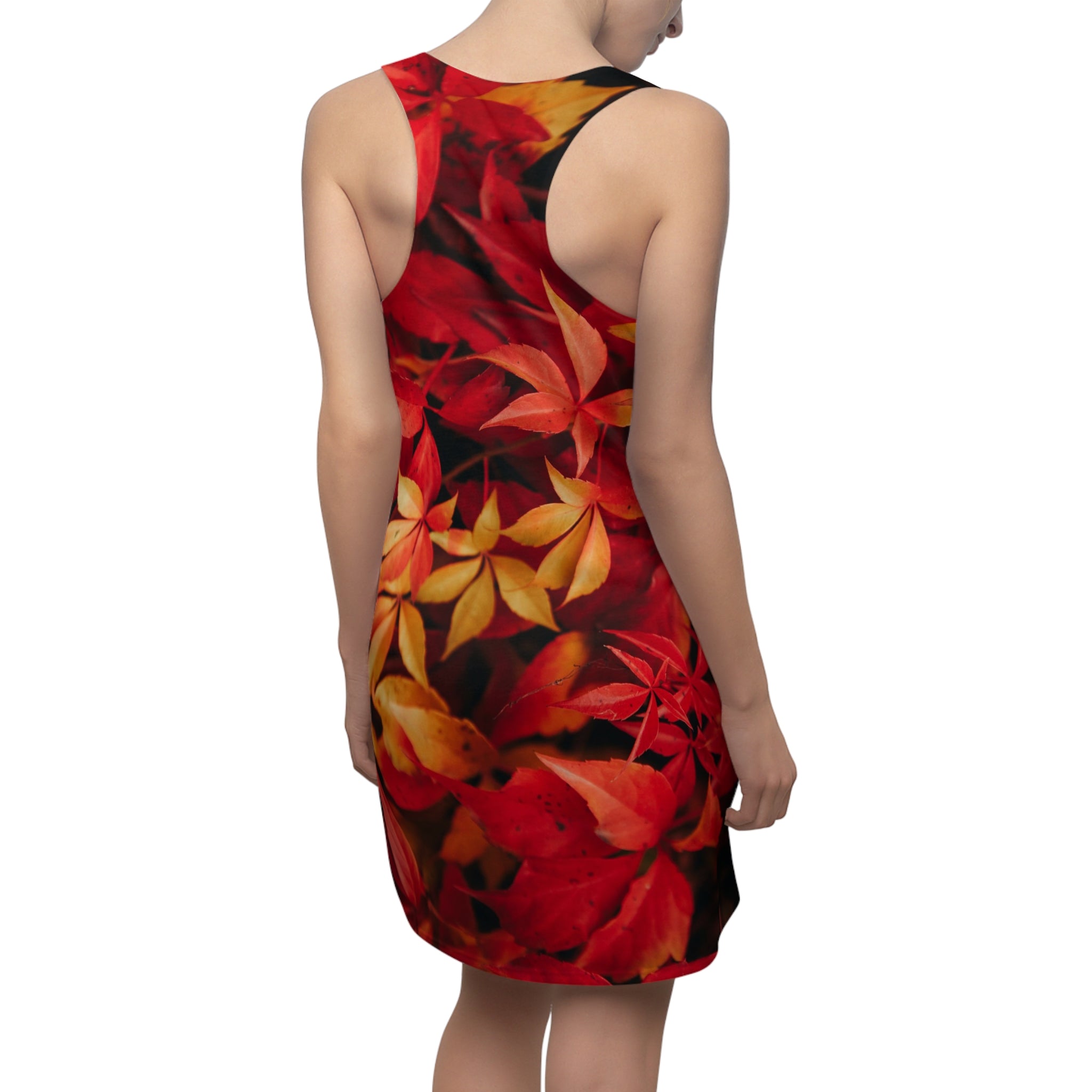 Viringee Autumn Leaf Racerback Dress