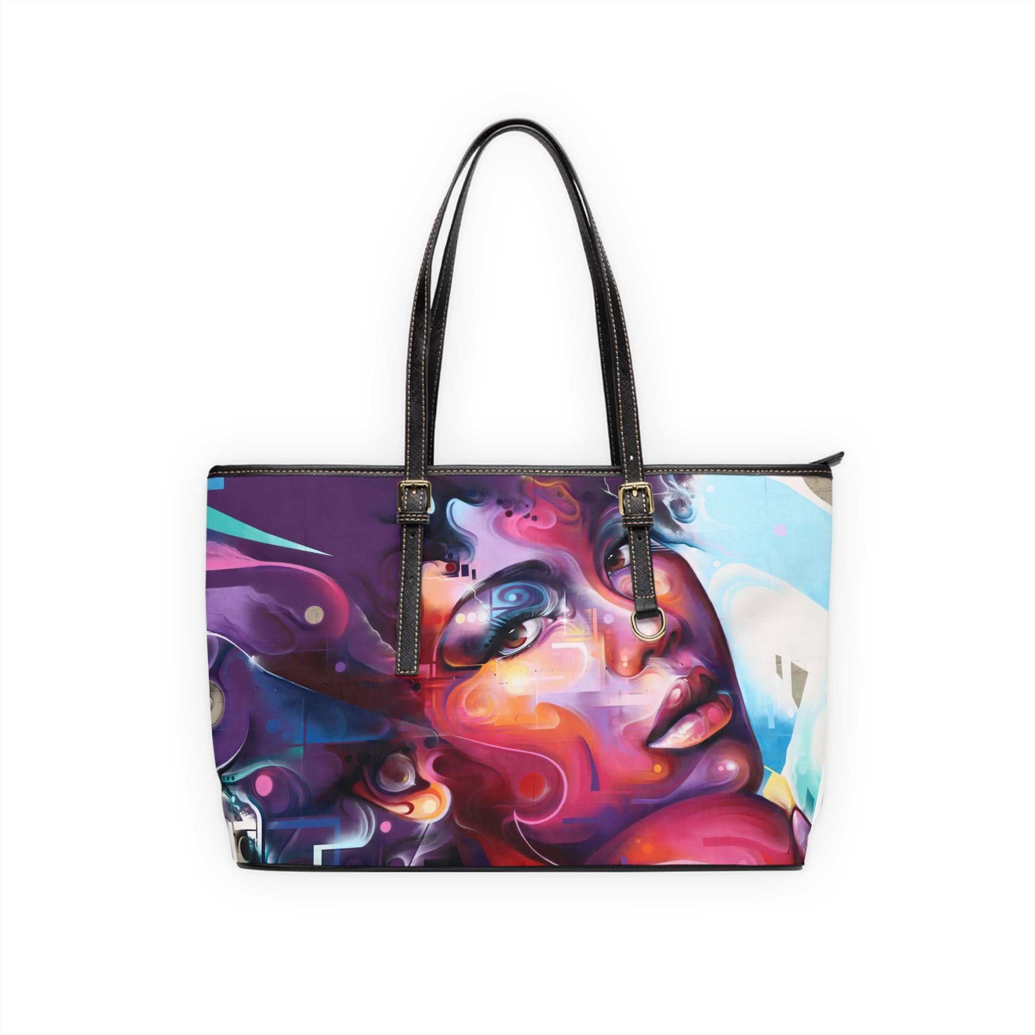 Viringee Storyteller Eyes PU Leather Tote Bag