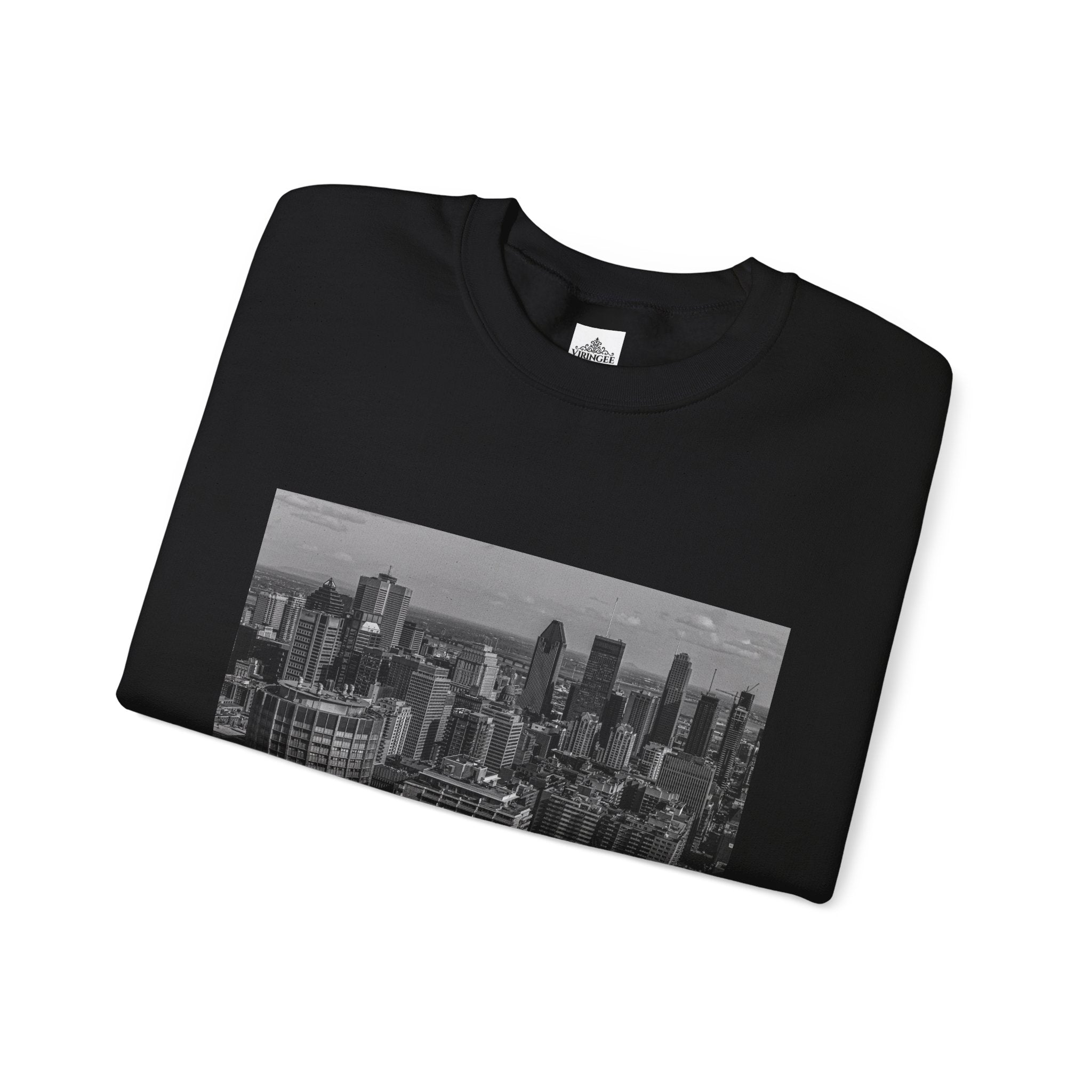 Viringee Montreal Skyline Unisex Crewneck Sweatshirt / Sweatshirt Unisexe Col Rond Viringee Montréal Skyline