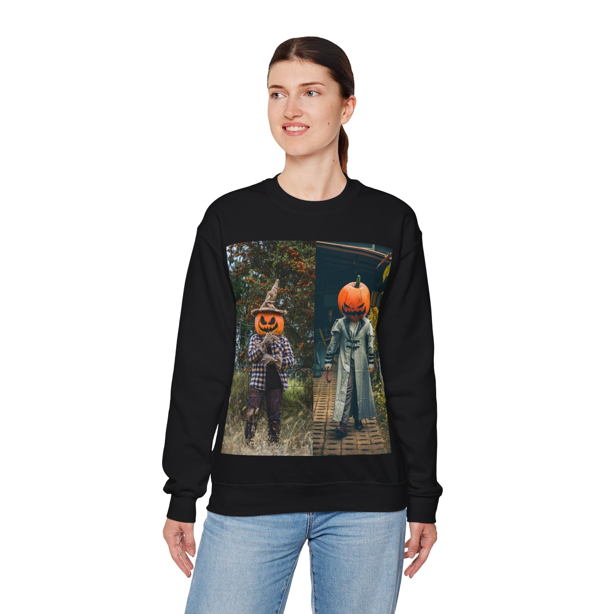 Viringee Pumpkin Duo Crewneck Sweatshirt