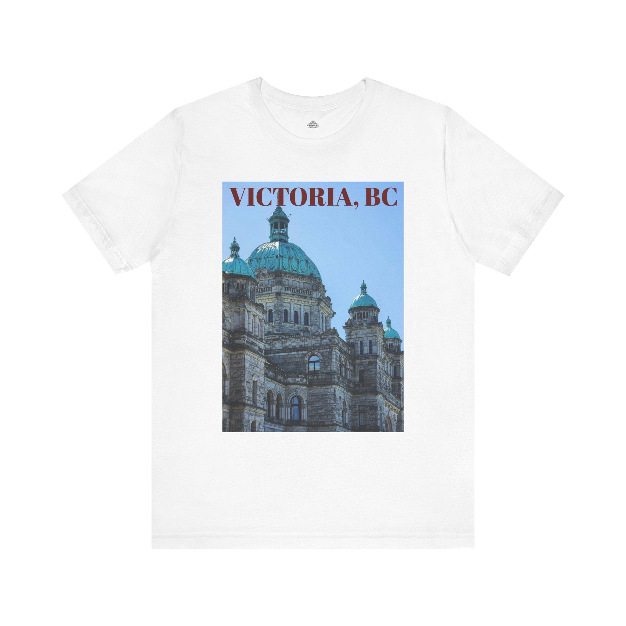 Unisex Victoria BC T-shirt with bold city design by Viringee