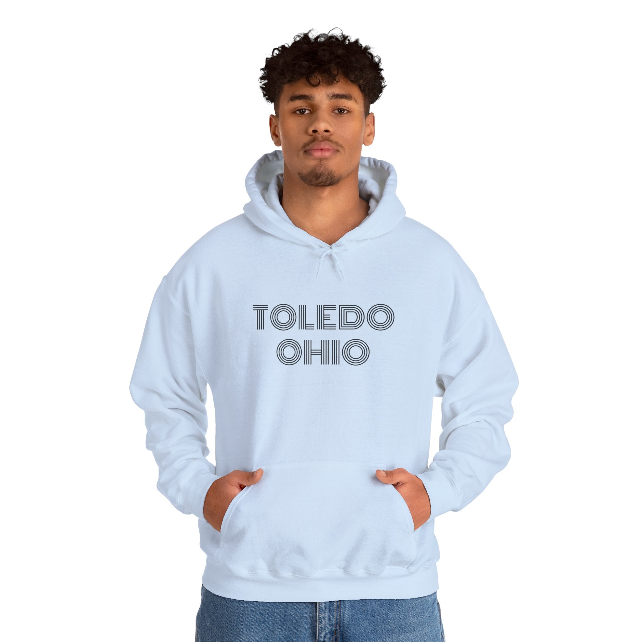 Viringee Toledo Ohio hoodie in classic fit with kangaroo pocket and drawstring hood