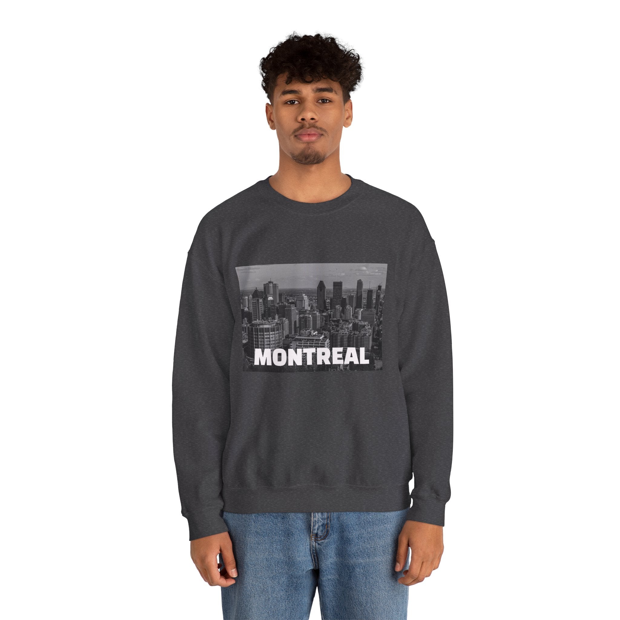 Viringee Montreal Skyline Unisex Crewneck Sweatshirt / Sweatshirt Unisexe Col Rond Viringee Montréal Skyline