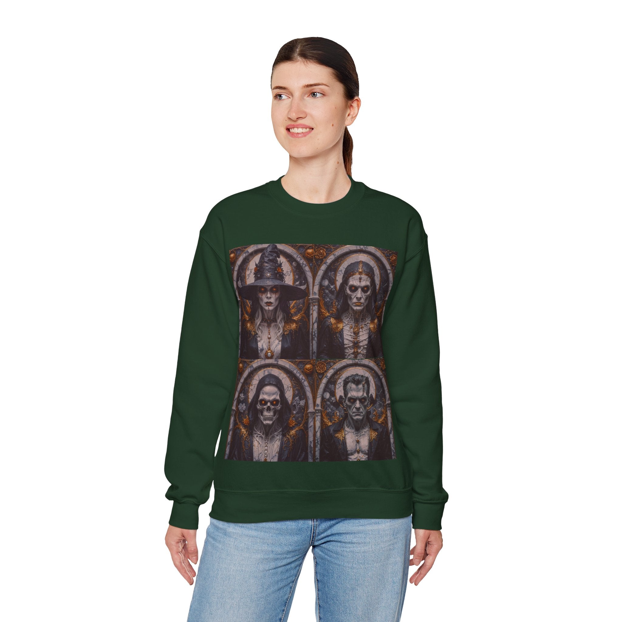 Viringee Gothic Art Halloween Crewneck Sweatshirt