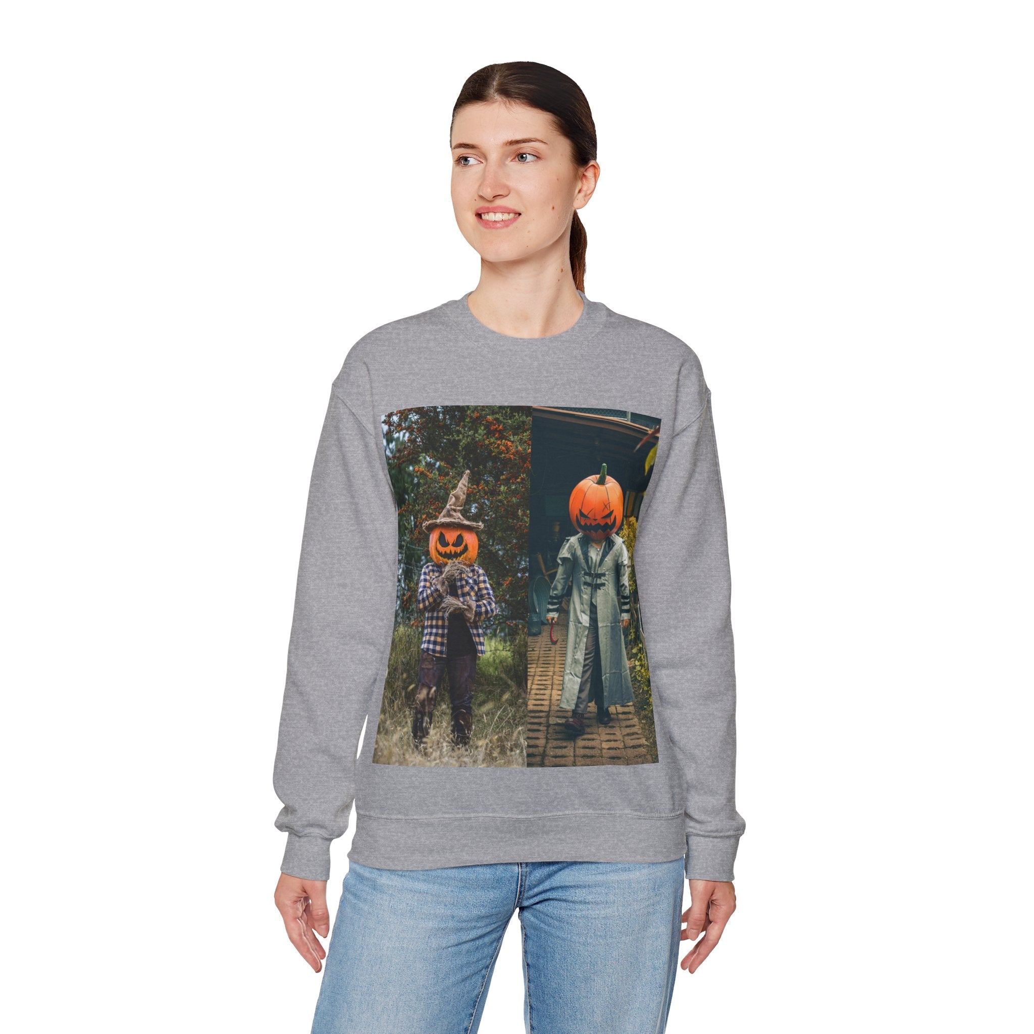 Viringee Pumpkin Duo Crewneck Sweatshirt