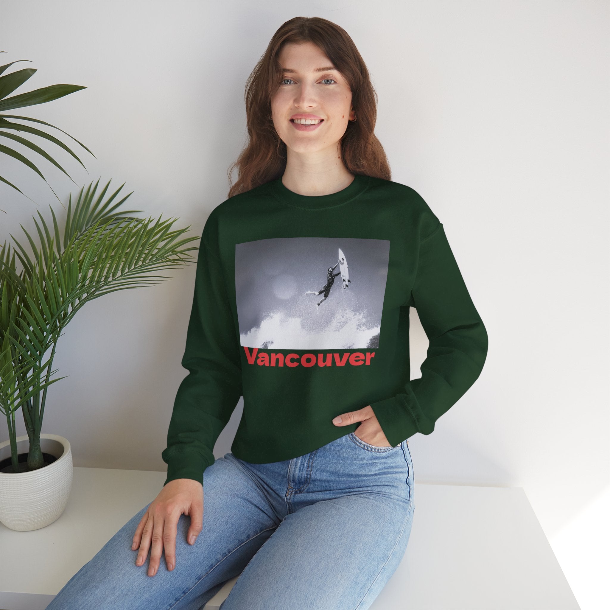 Viringee Vancouver Surf Crewneck Unisex Sweatshirt