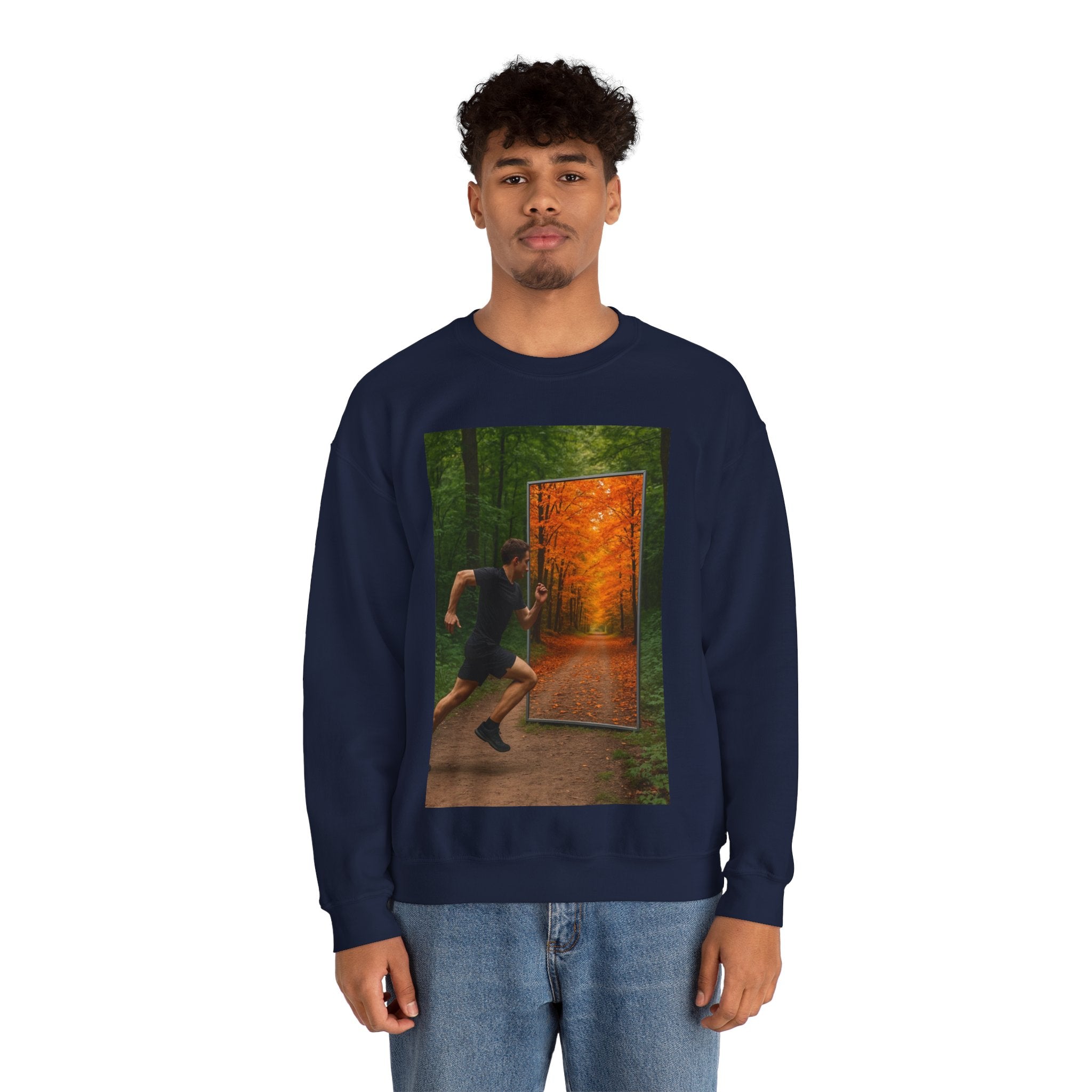 Viringee Fall Door Unisex Heavy Blend™ Crewneck Sweatshirt
