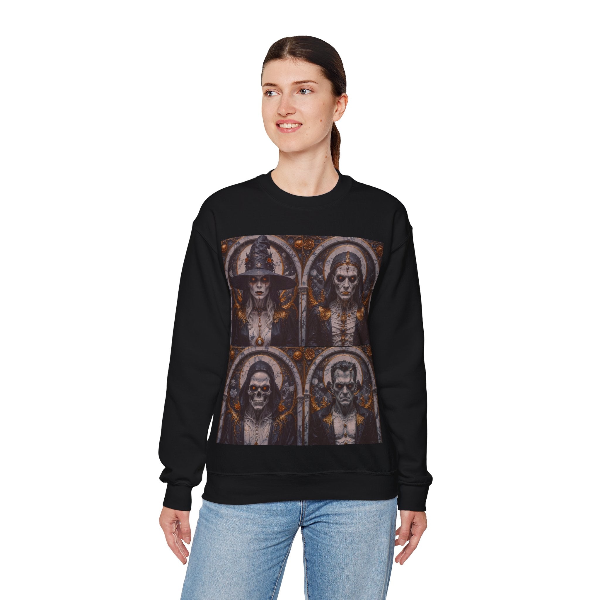 Viringee Gothic Art Halloween Crewneck Sweatshirt