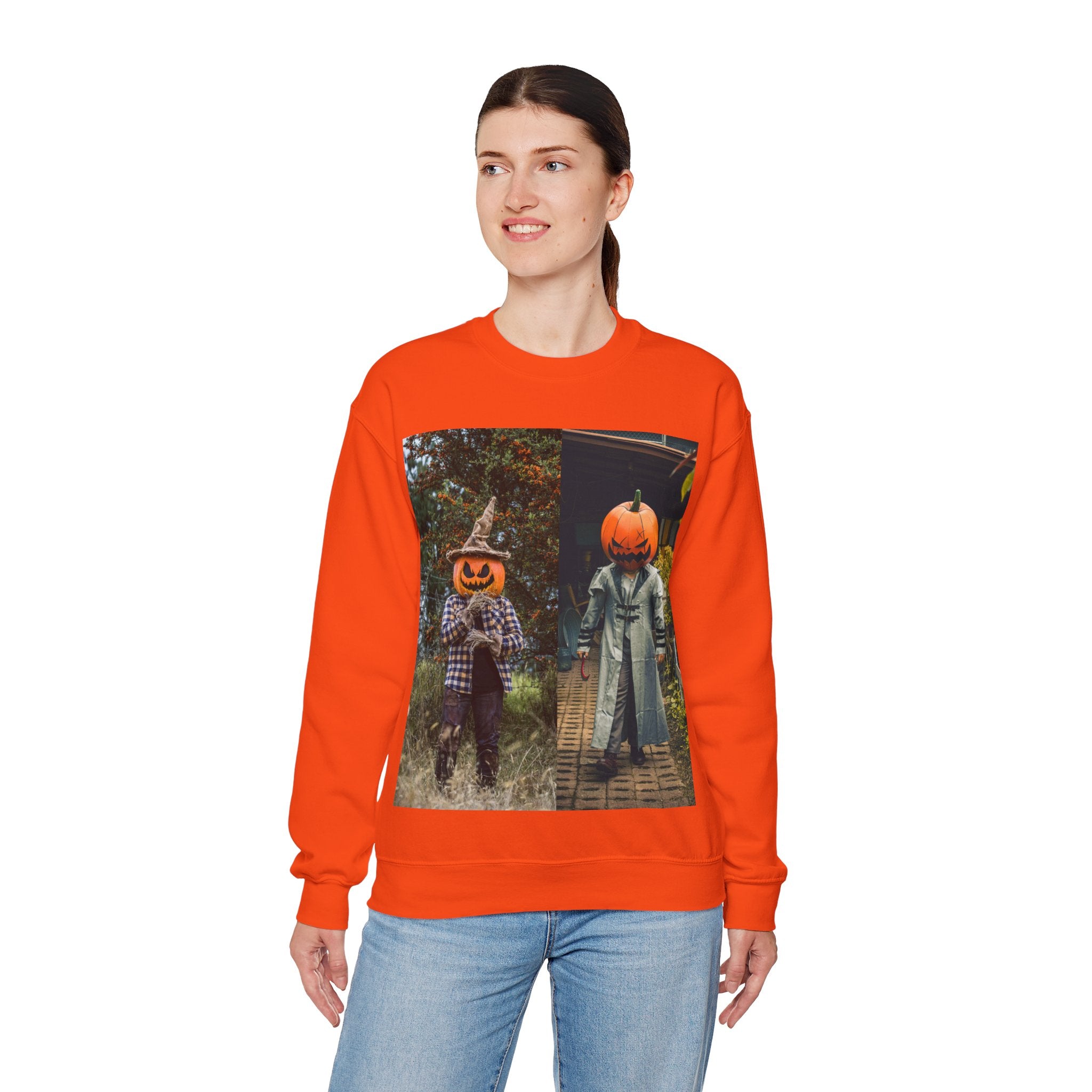 Viringee Pumpkin Duo Crewneck Sweatshirt