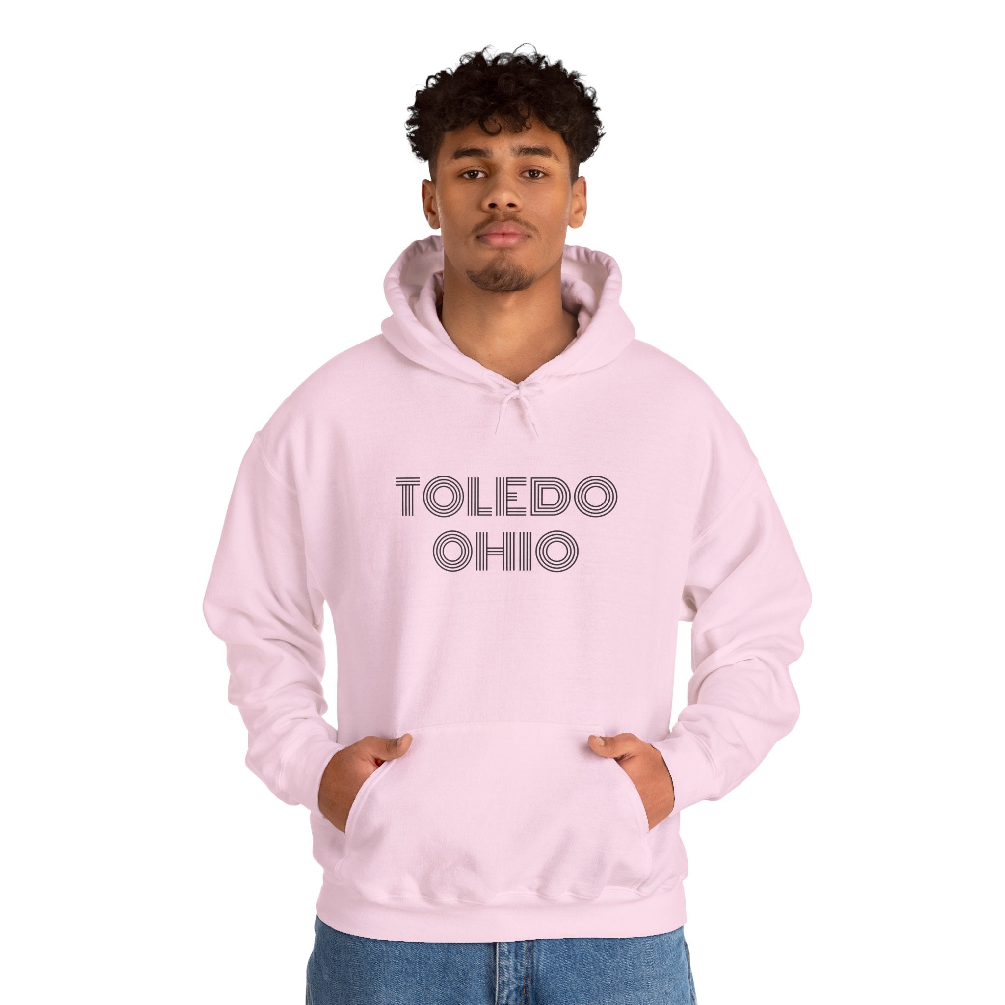 Viringee Toledo Ohio hoodie in classic fit with kangaroo pocket and drawstring hood