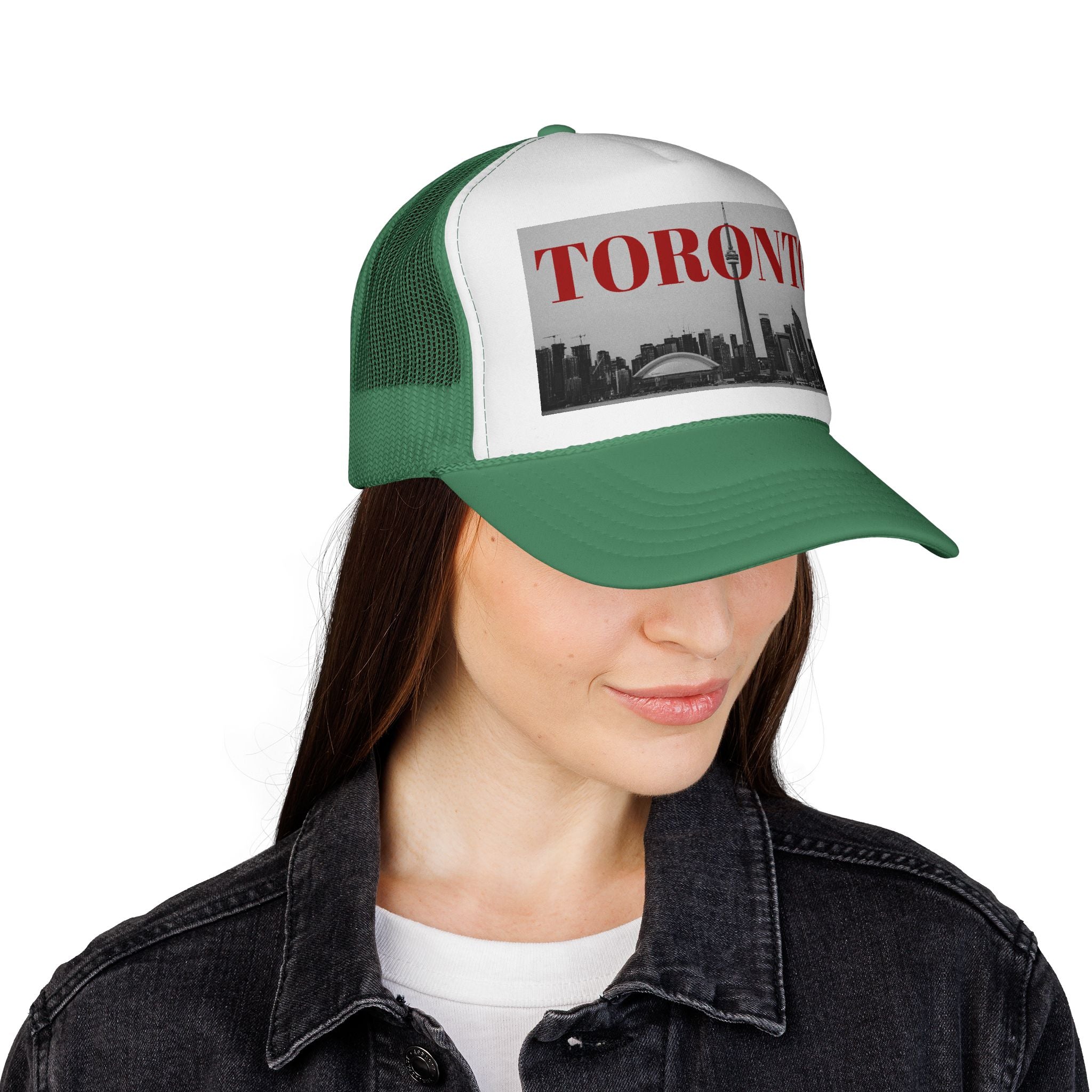 Toronto Black and White Skyline Trucker Cap