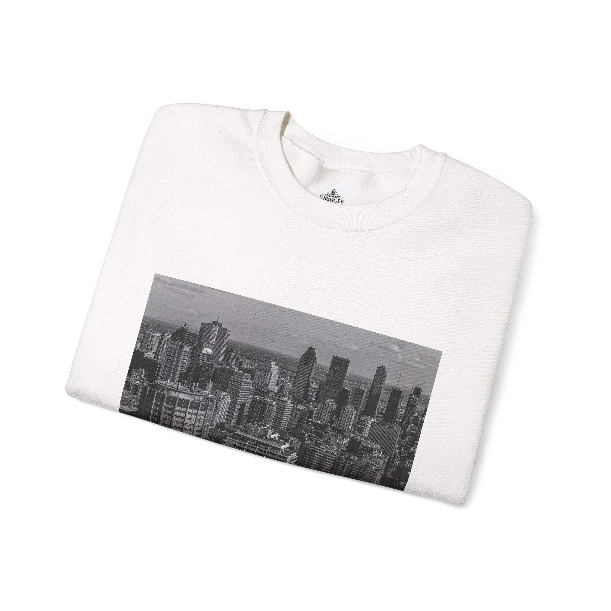 Viringee Montreal Skyline Unisex Crewneck Sweatshirt / Sweatshirt Unisexe Col Rond Viringee Montréal Skyline
