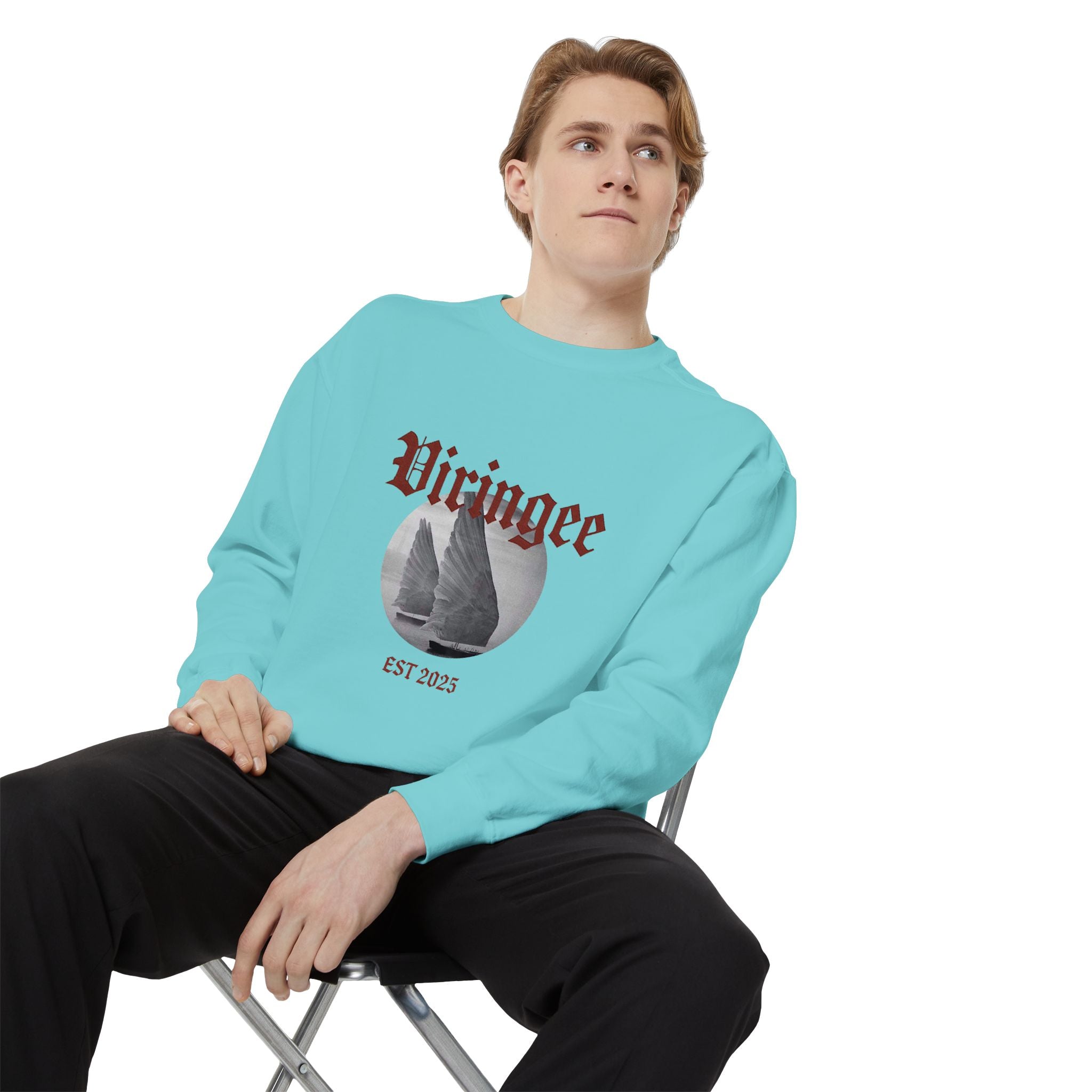 Viringee Vintage Sailboat Graphic Crewneck