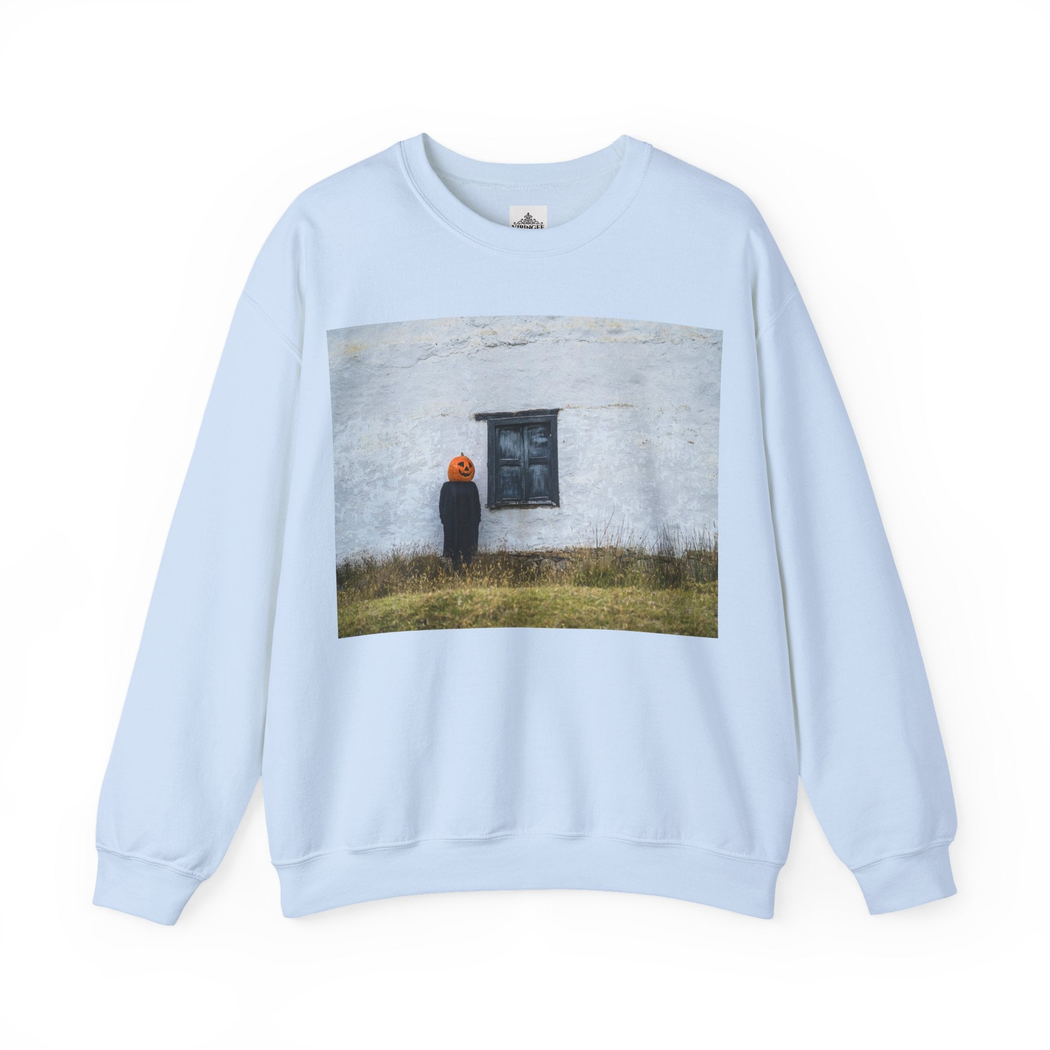 Viringee Pumpkin-Head Unisex Crewneck Sweatshirt