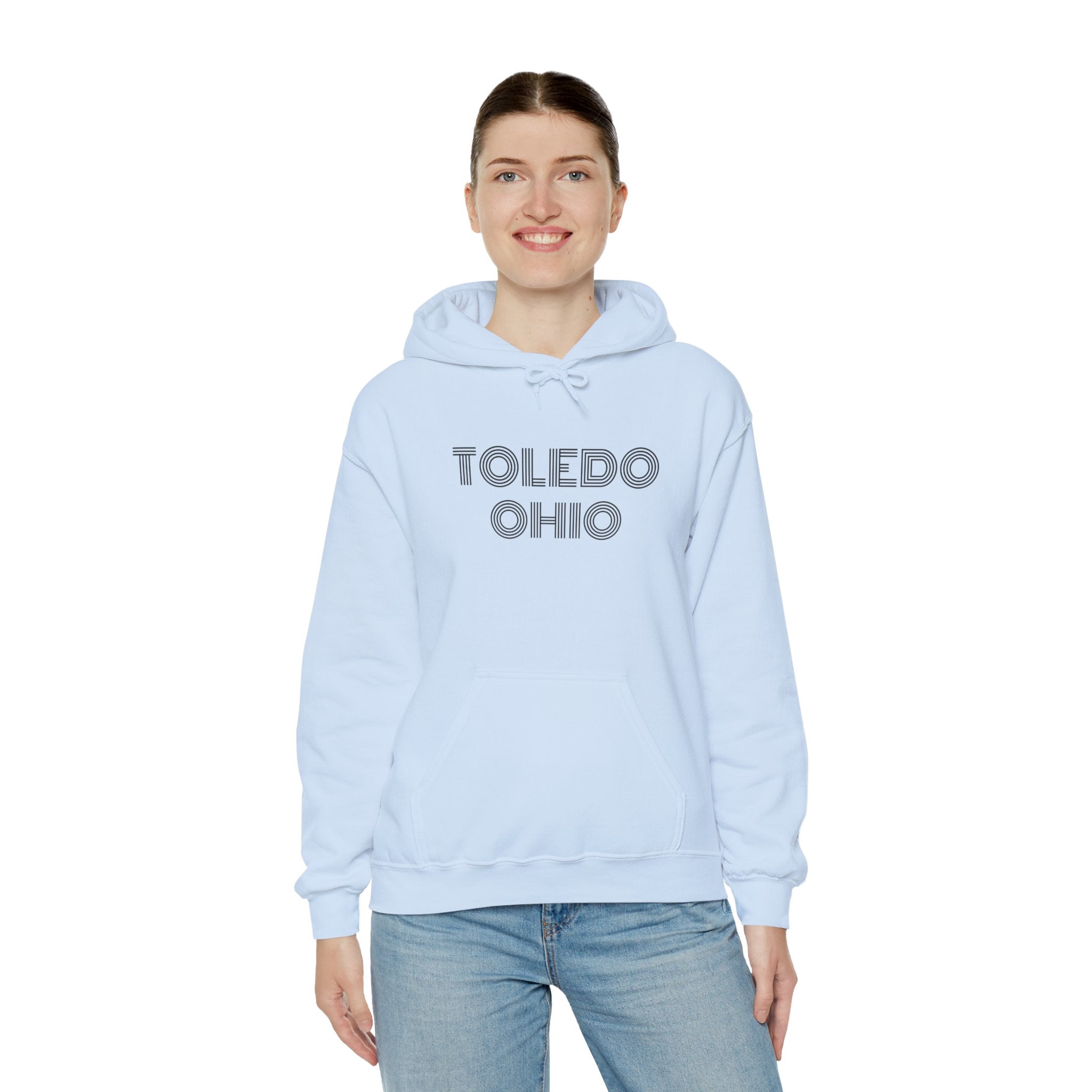 Viringee Toledo Ohio hoodie in classic fit with kangaroo pocket and drawstring hood