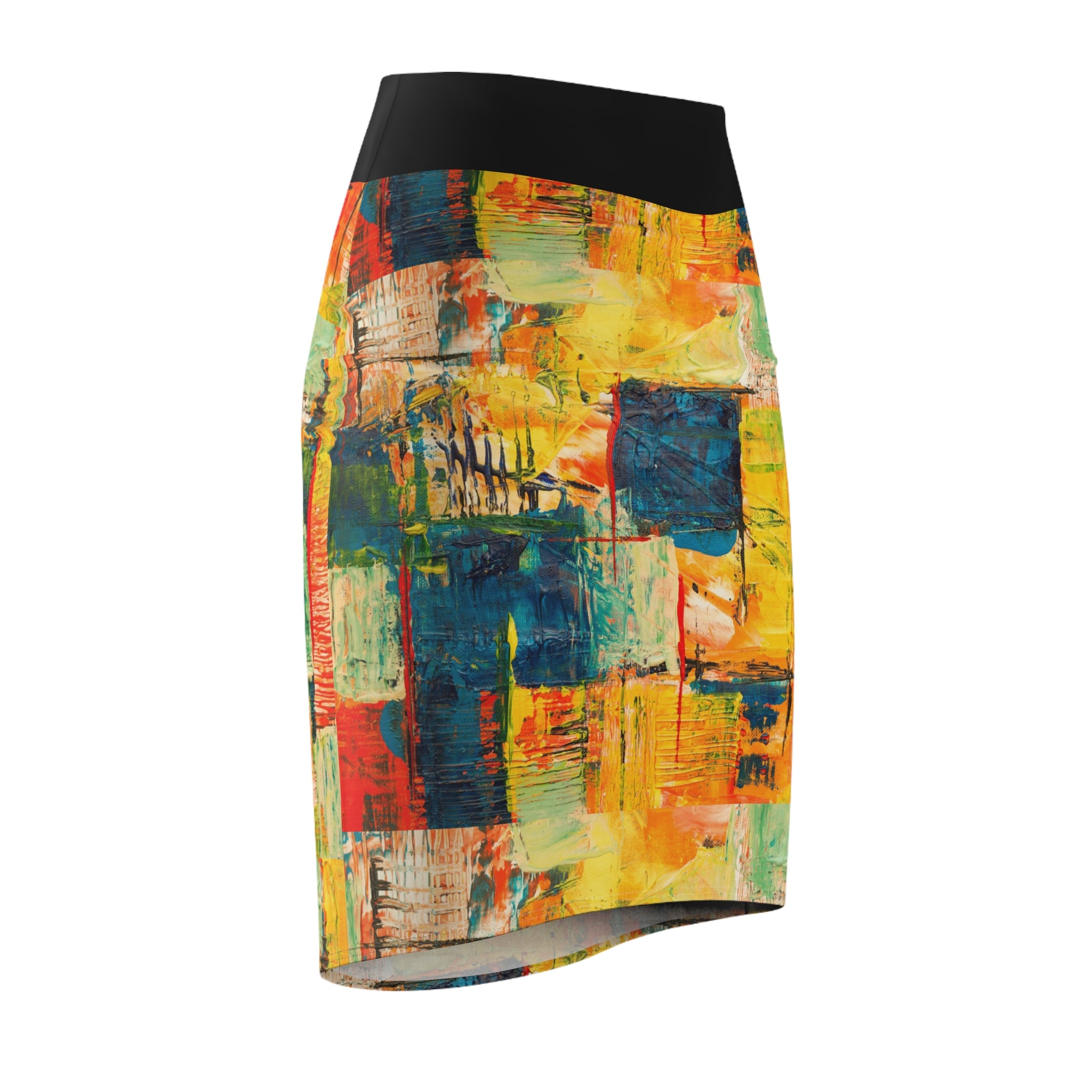 Viringee Women's Abstract Art Pencil Skirt