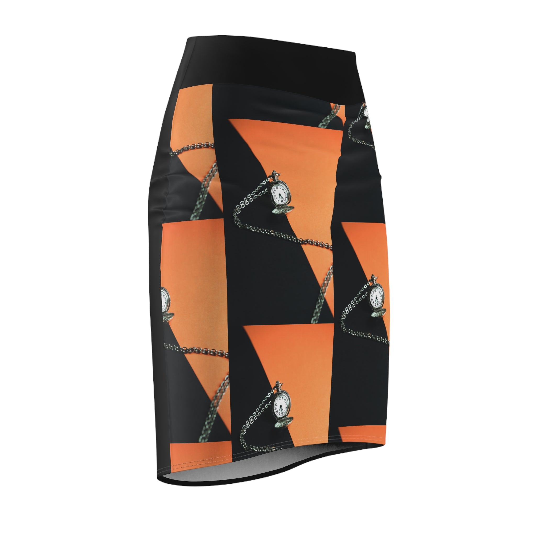 Viringee Pocket Watch Women's Pencil Skirt