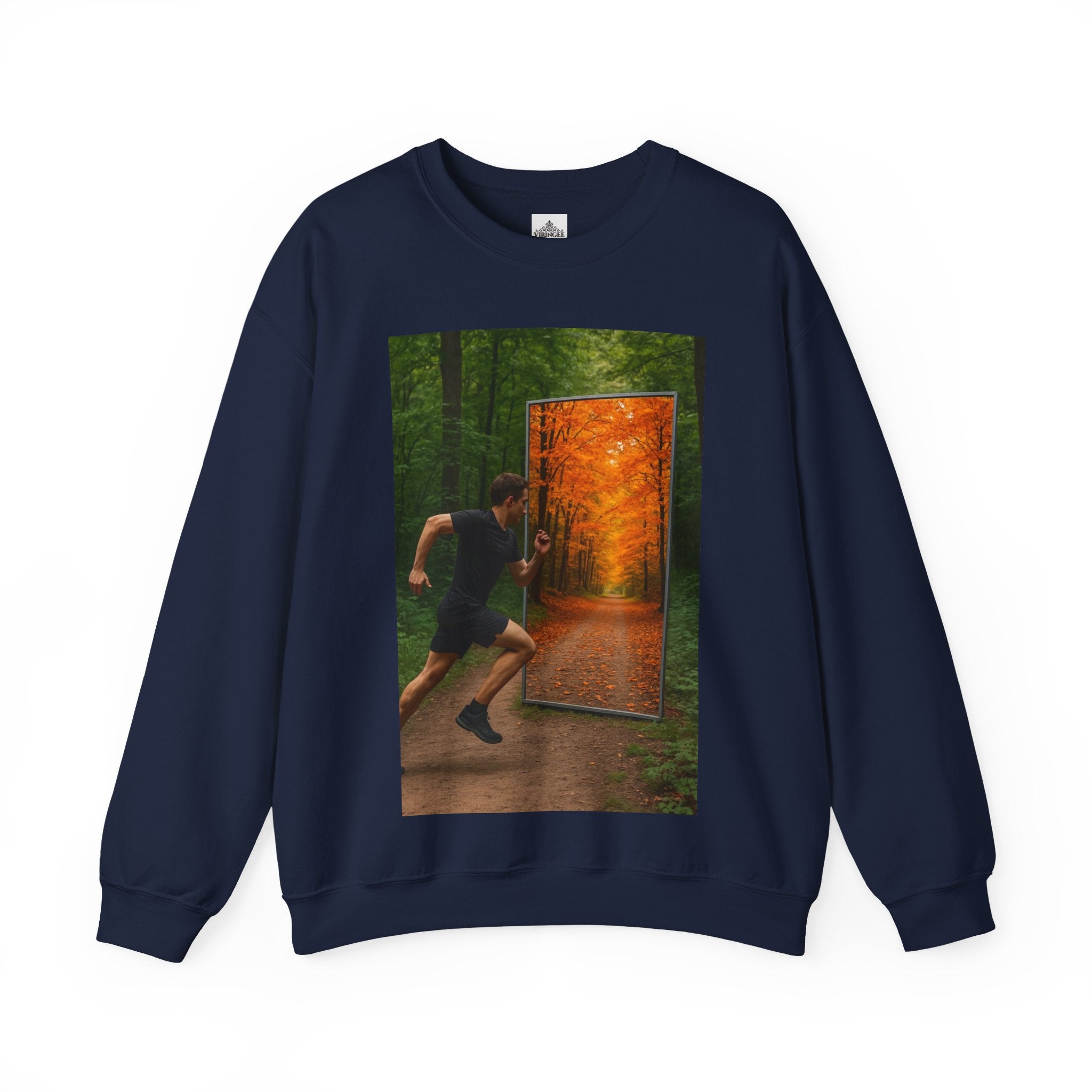 Viringee Fall Door Unisex Heavy Blend™ Crewneck Sweatshirt