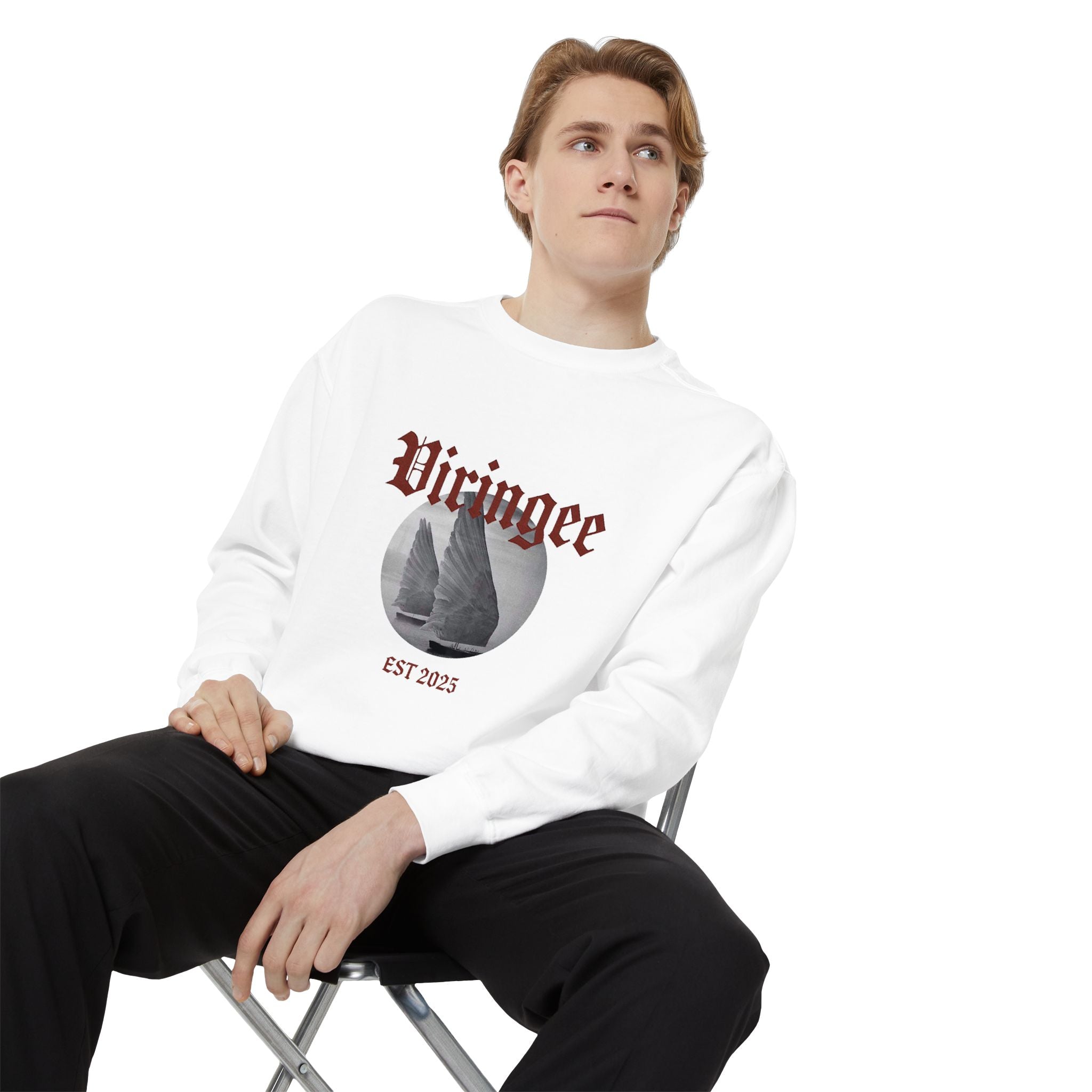 Viringee Vintage Sailboat Graphic Crewneck