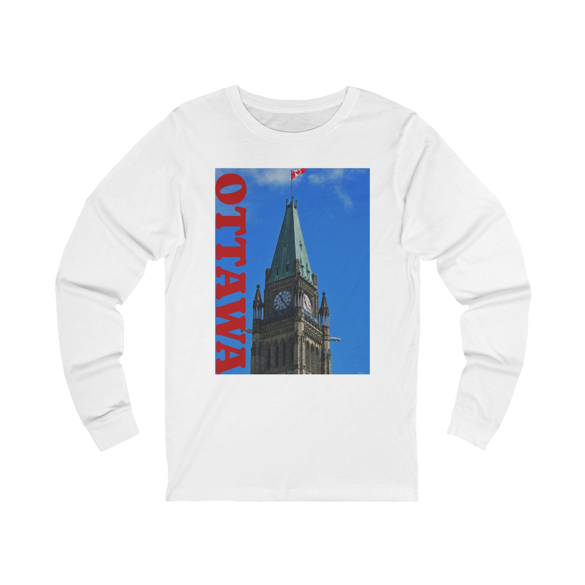 Unisex Ottawa long sleeve T-shirt with city design