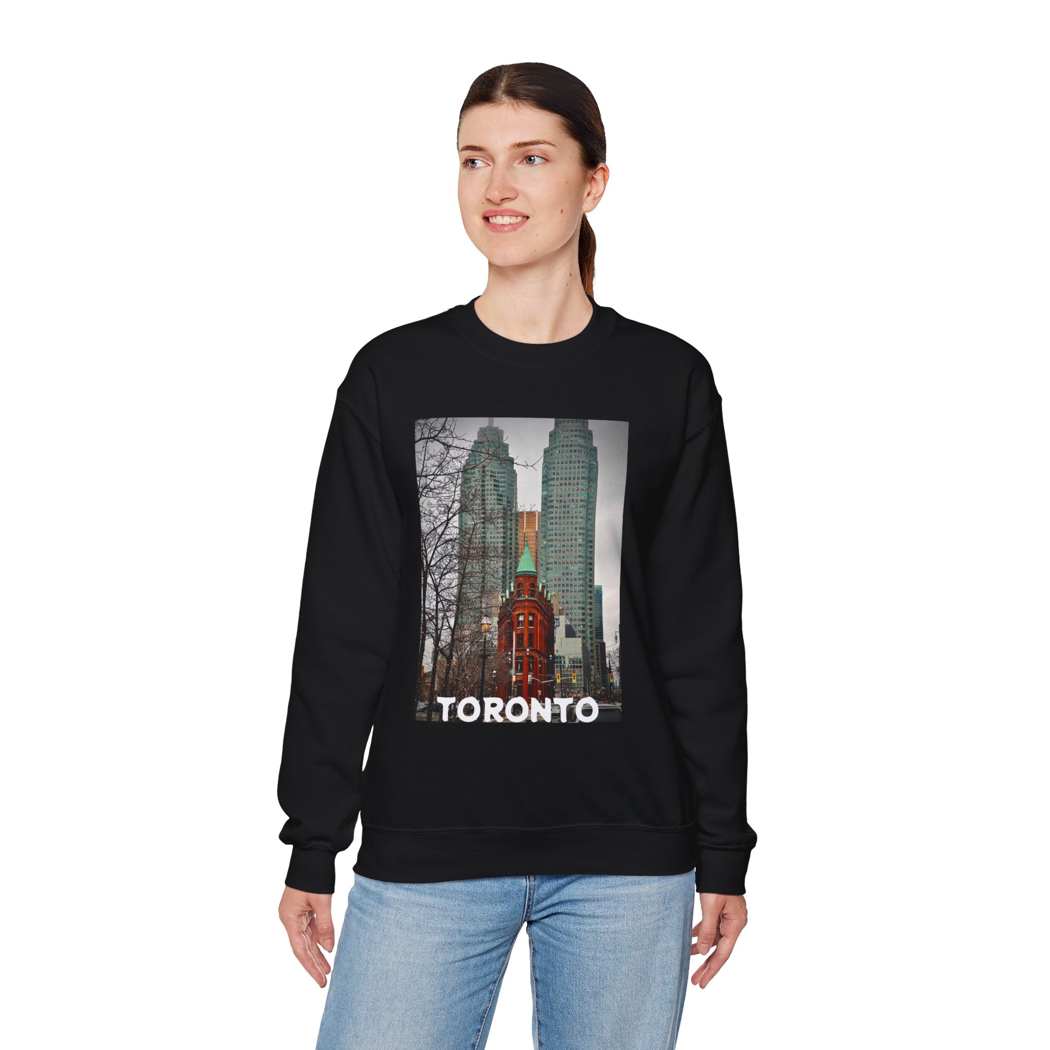 Viringee Toronto Gooderham Flatiron Building Unisex Crewneck Sweatshirt