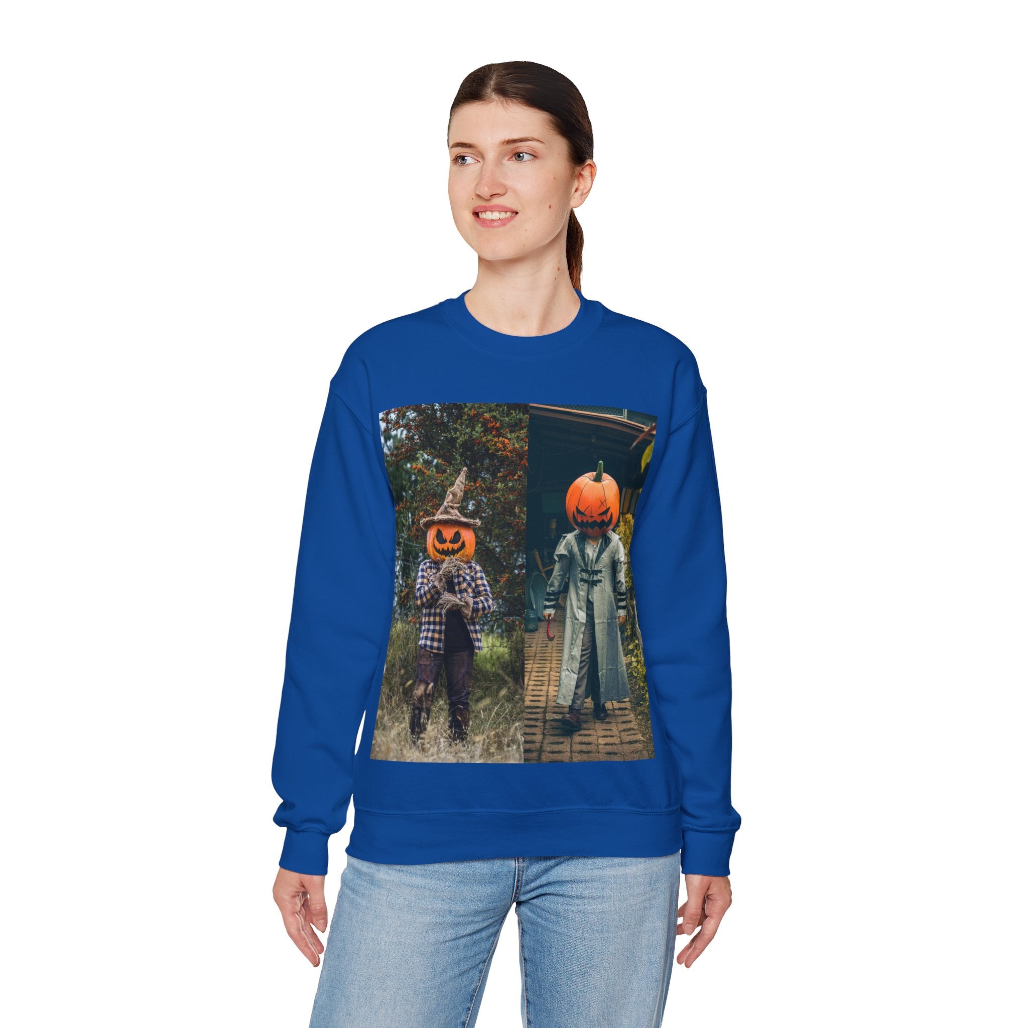 Viringee Pumpkin Duo Crewneck Sweatshirt
