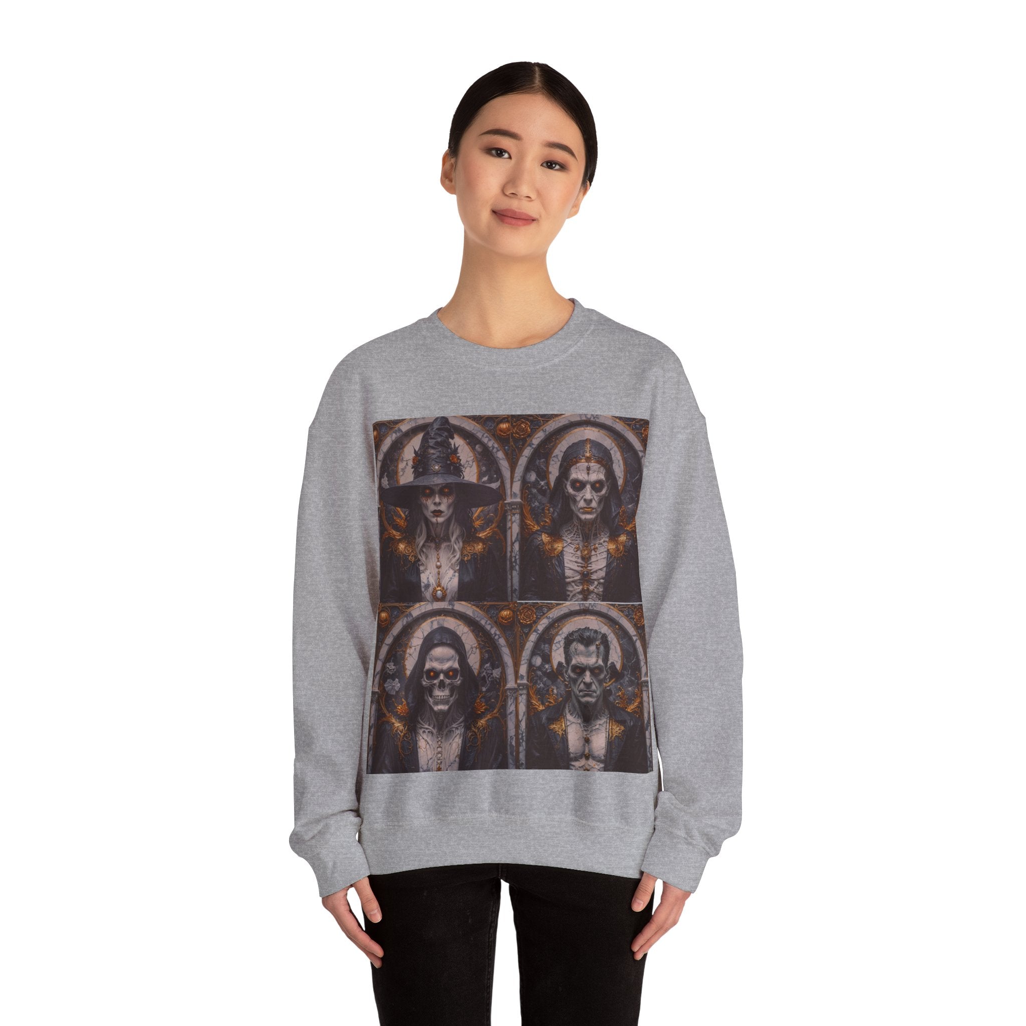 Viringee Gothic Art Halloween Crewneck Sweatshirt
