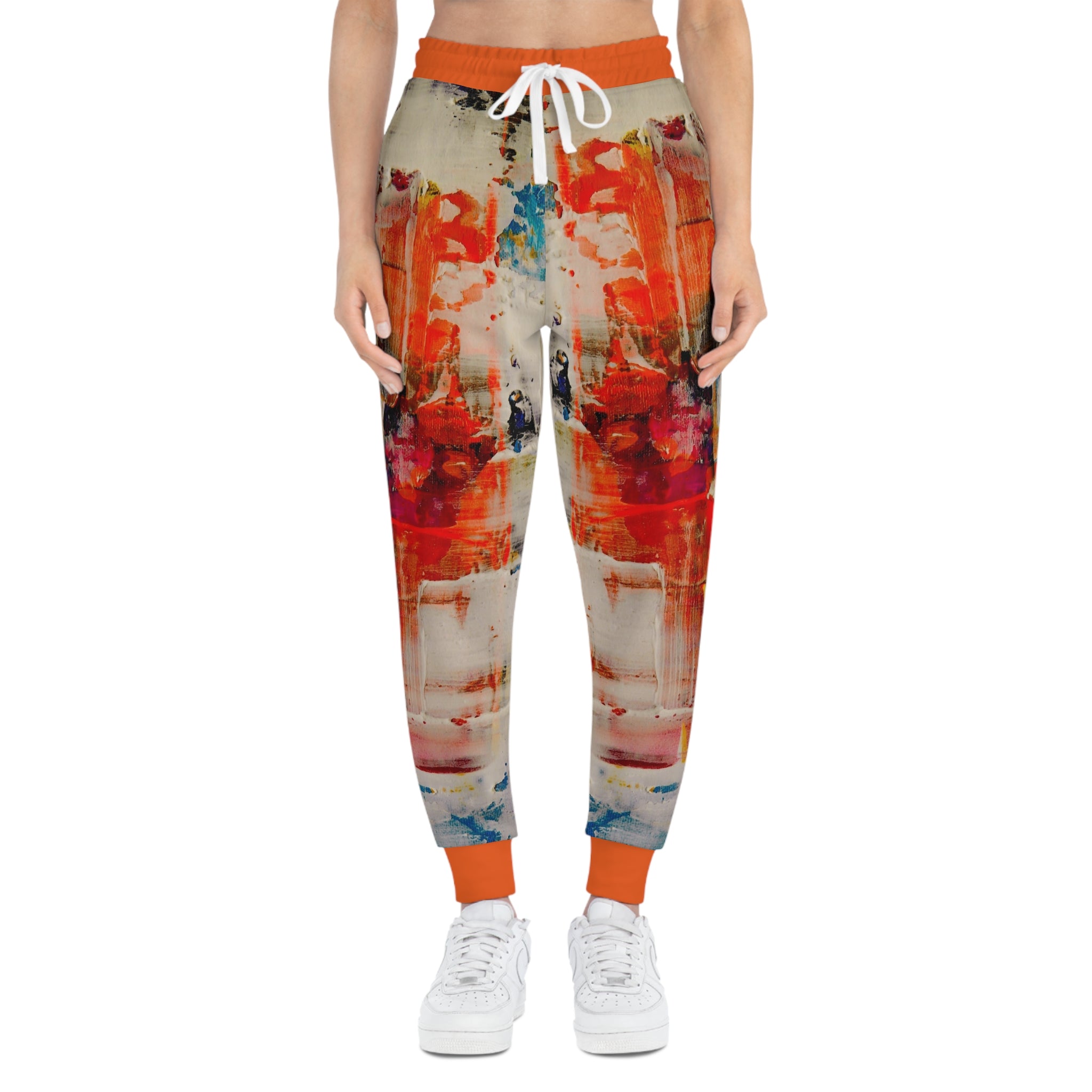 Viringee Cool Orange Men Athletic Joggers