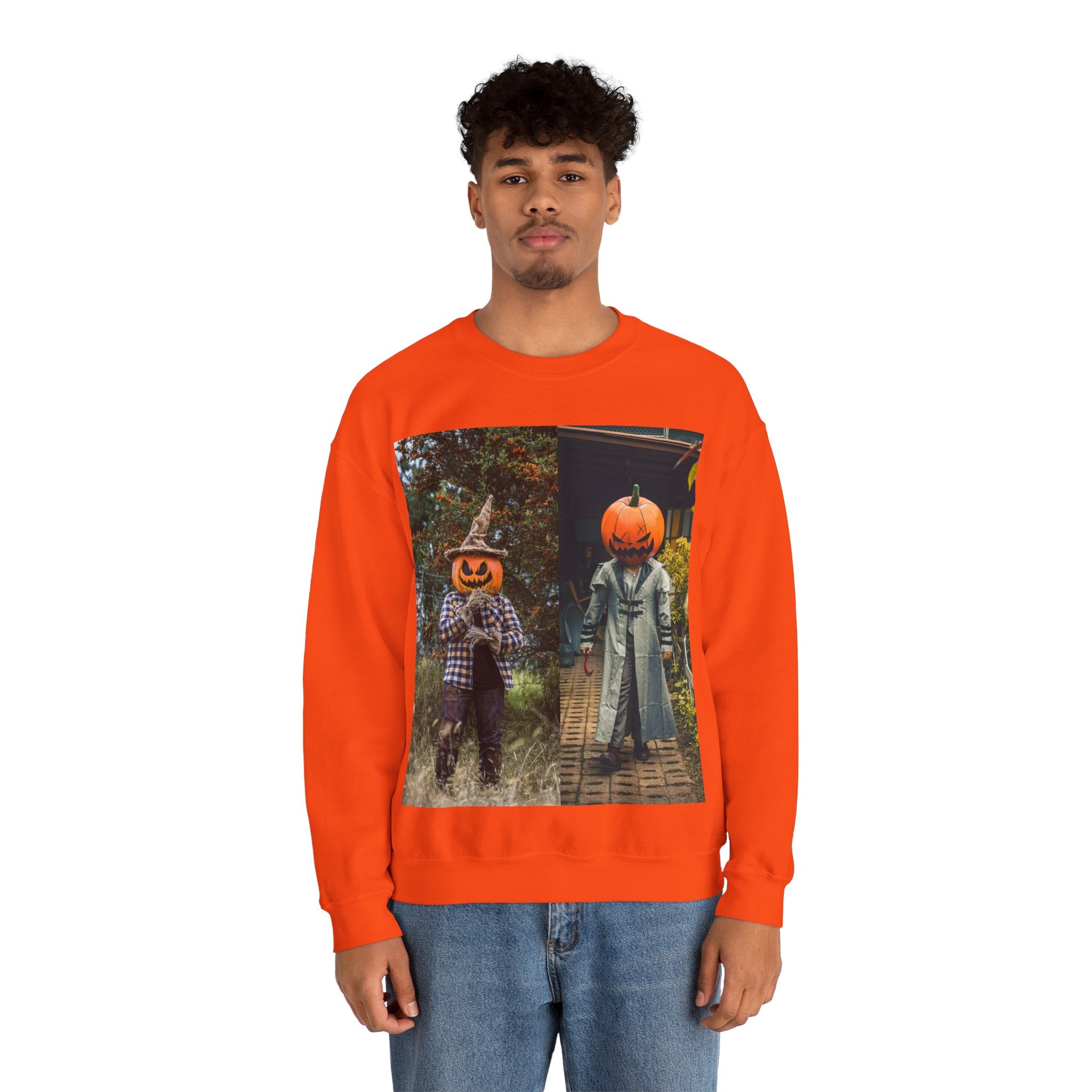 Viringee Pumpkin Duo Crewneck Sweatshirt