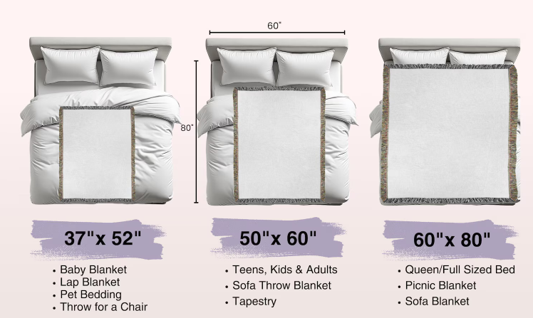 Viringee Christmas Unicorn Ornament Holiday Woven Blanket