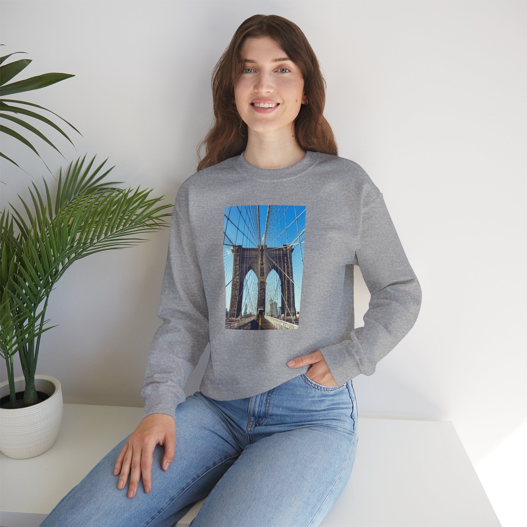 Viringee Brooklyn Bridge Crewneck Sweatshirt
