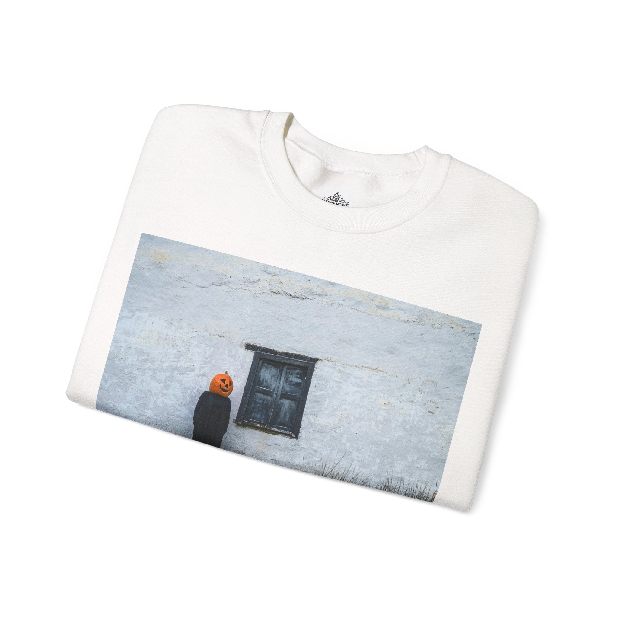 Viringee Pumpkin-Head Unisex Crewneck Sweatshirt