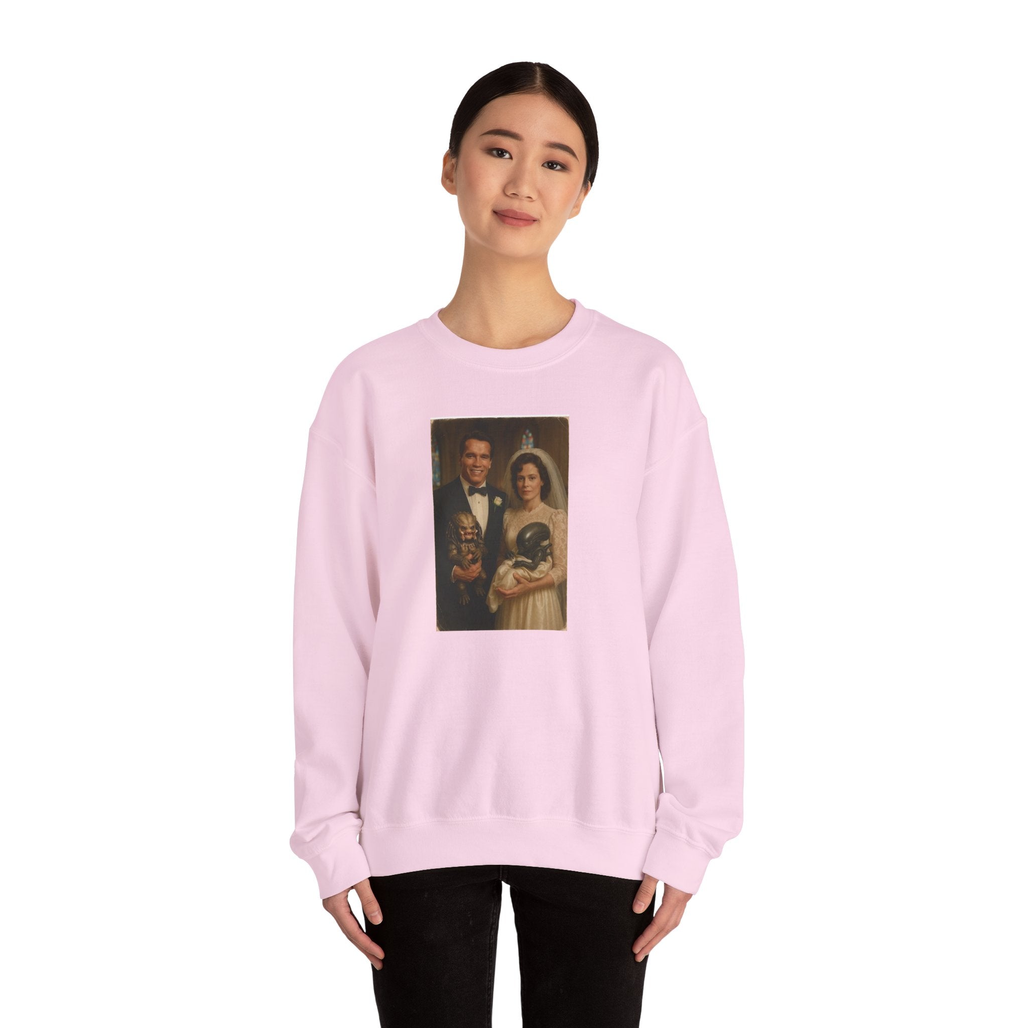 Viringee Vintage Couple Portrait Crewneck Sweatshirt