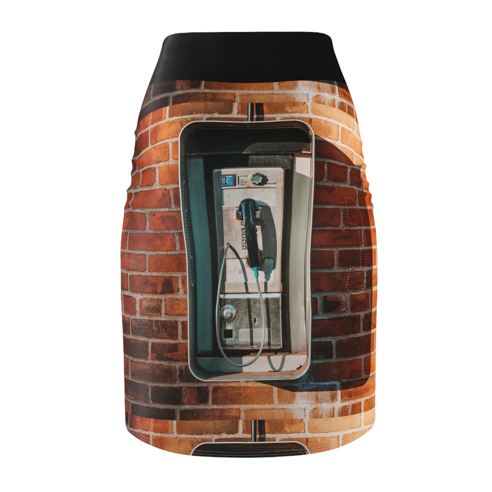 Vintage Phone Booth Pencil Skirt