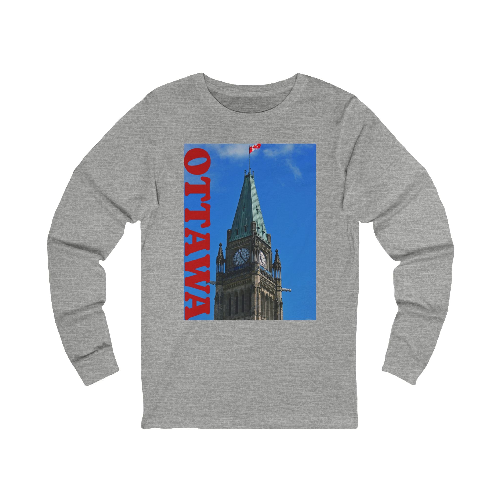 Unisex Ottawa long sleeve T-shirt with city design