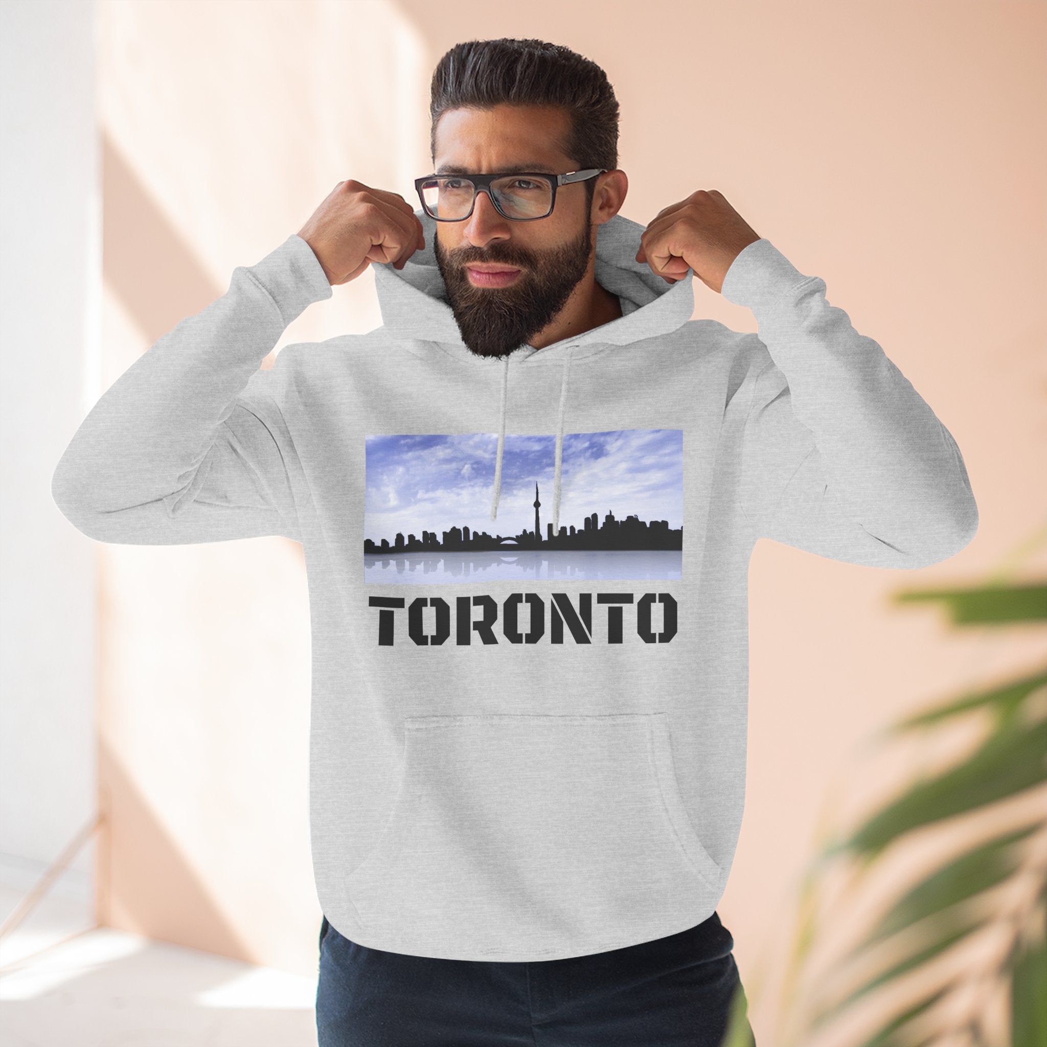 Viringee Toronto Skyline Fleece Hoodie