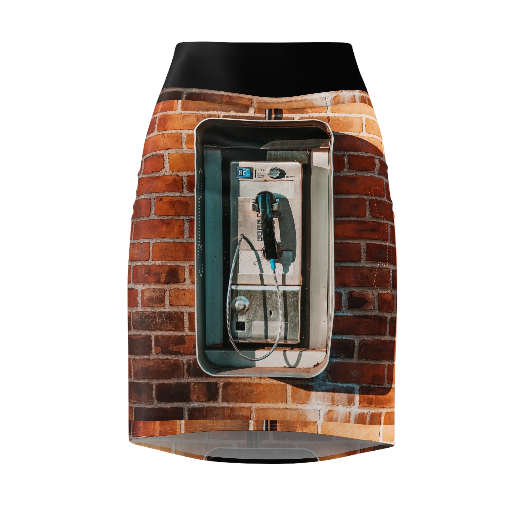 Vintage Phone Booth Pencil Skirt