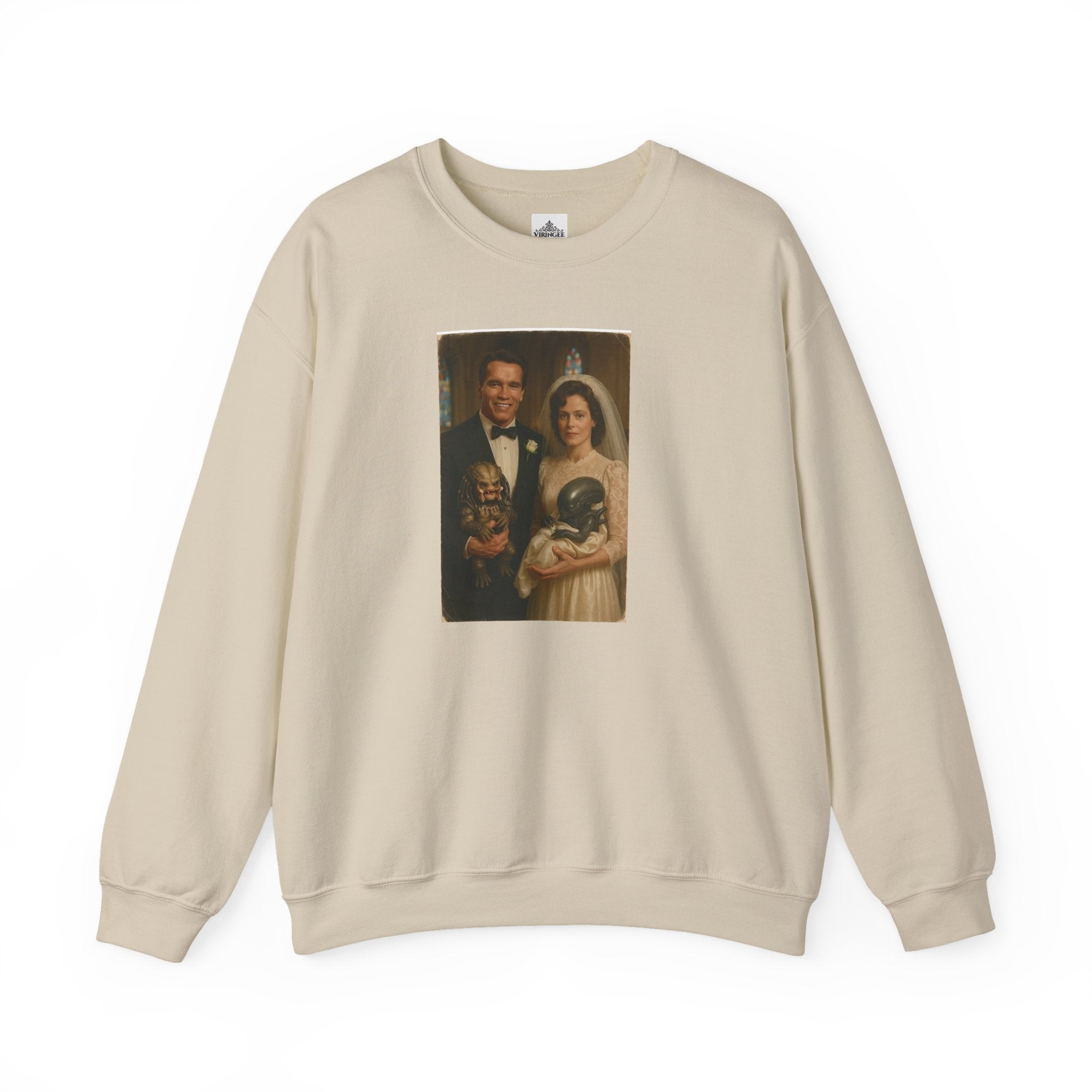 Viringee Vintage Couple Portrait Crewneck Sweatshirt