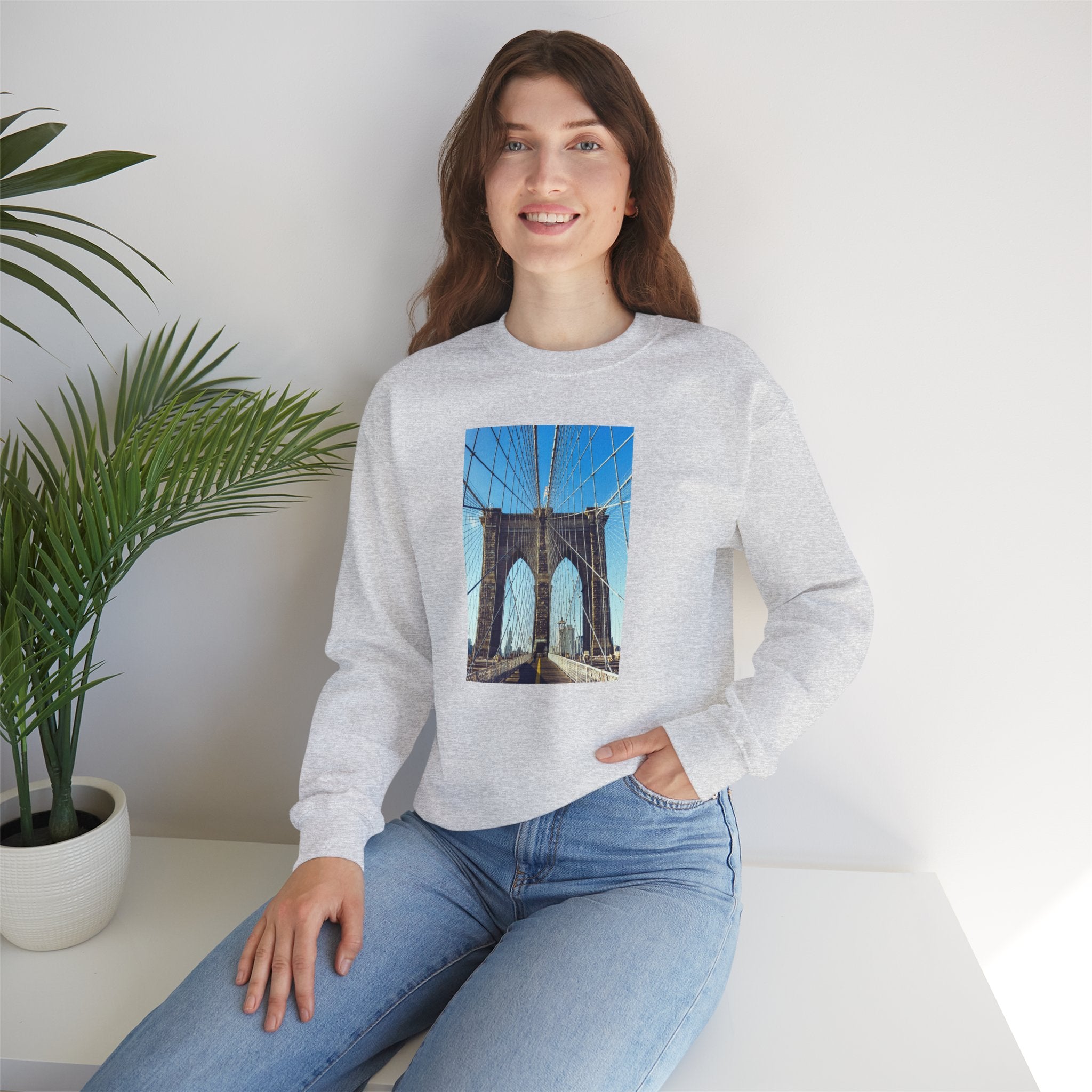 Viringee Brooklyn Bridge Crewneck Sweatshirt