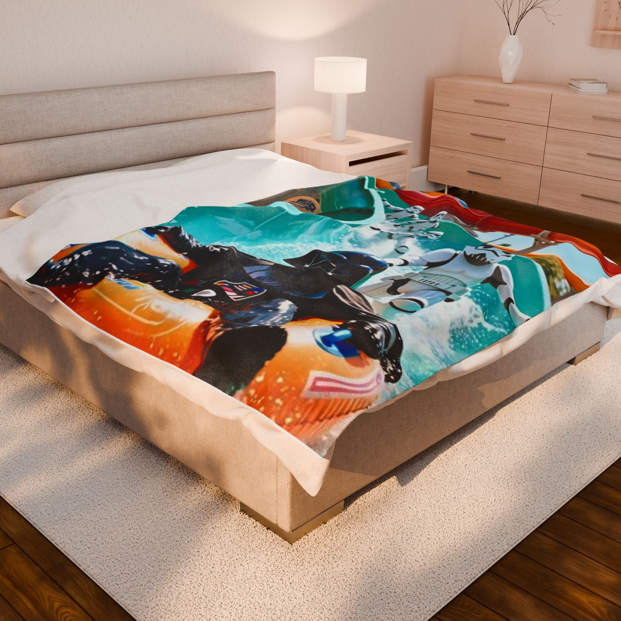 Viringee Stormtrooper Darth Vader Waterpark Velveteen Blanket