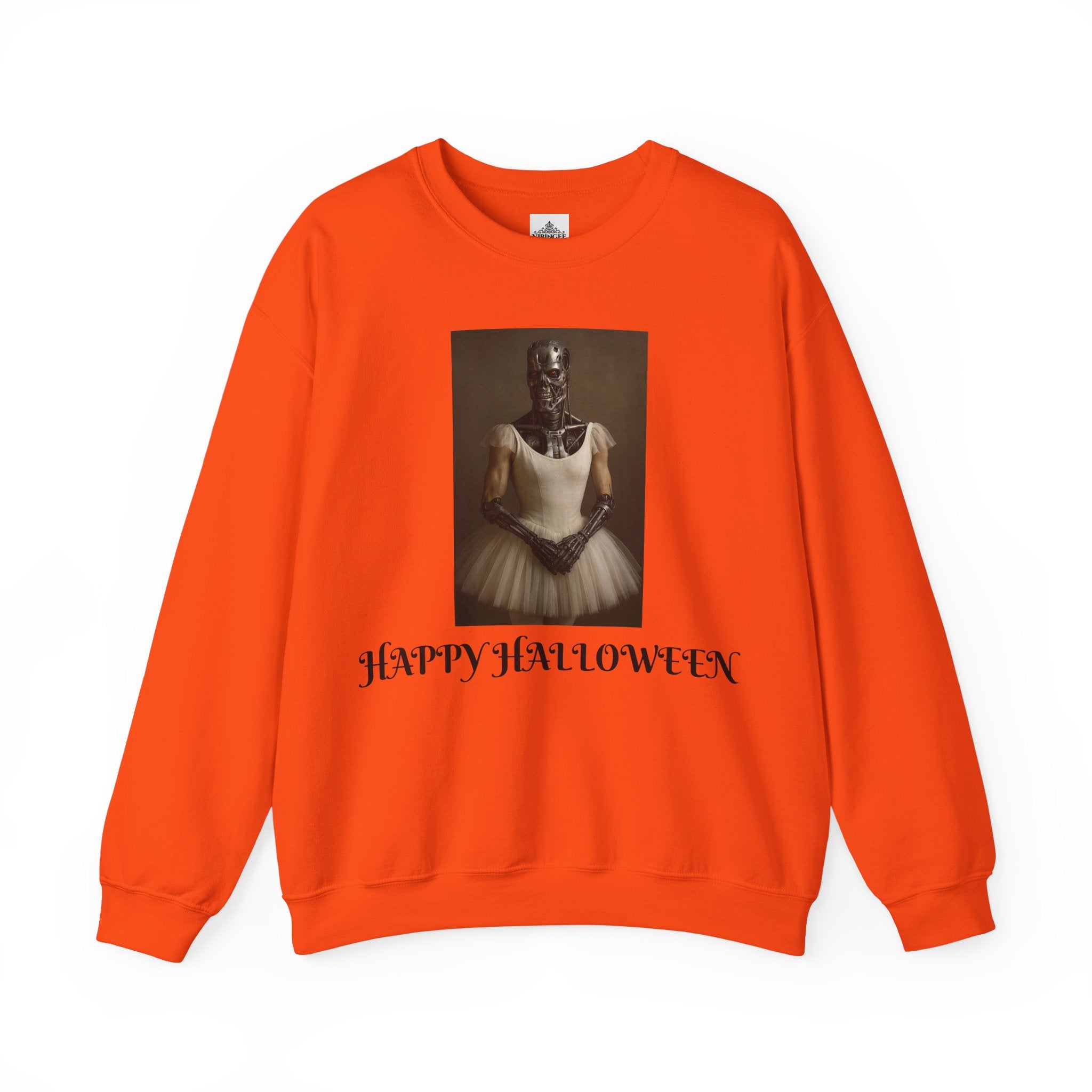 Viringee Cute Terminator Halloween Crewneck Sweatshirt with festive spooky design