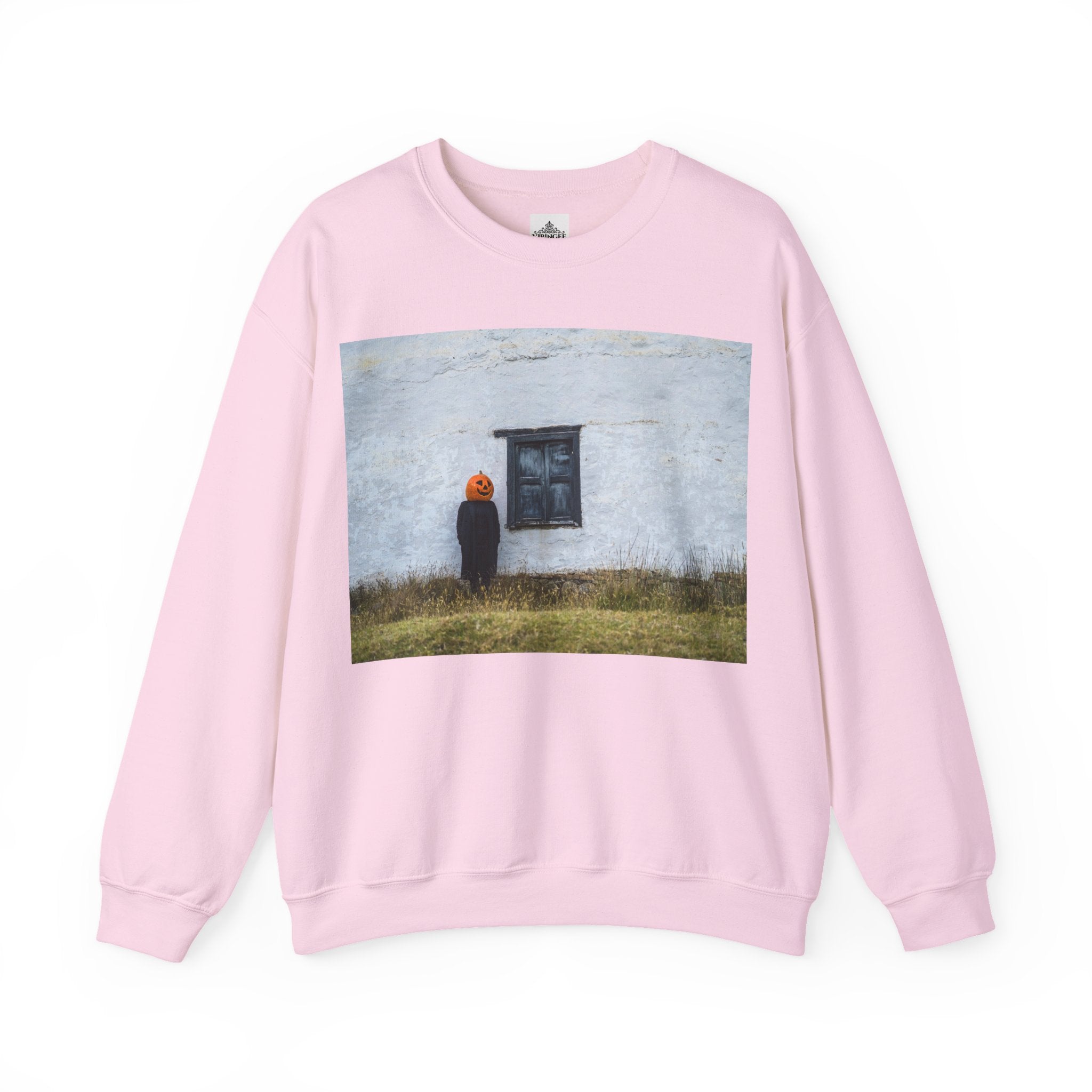 Viringee Pumpkin-Head Unisex Crewneck Sweatshirt