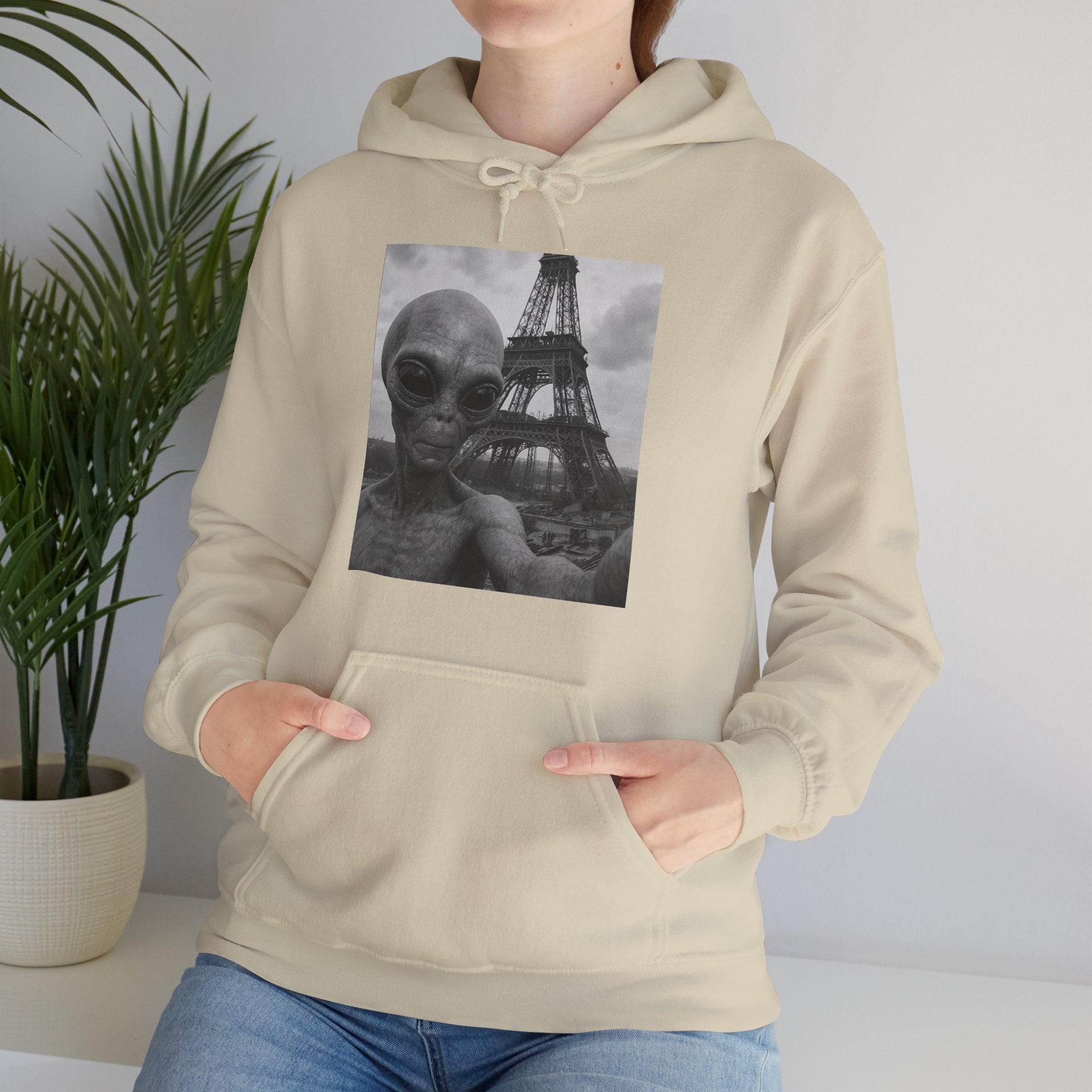 Viringee Alien Paris Hoodie - Unisex Heavy Blend Sweatshirt