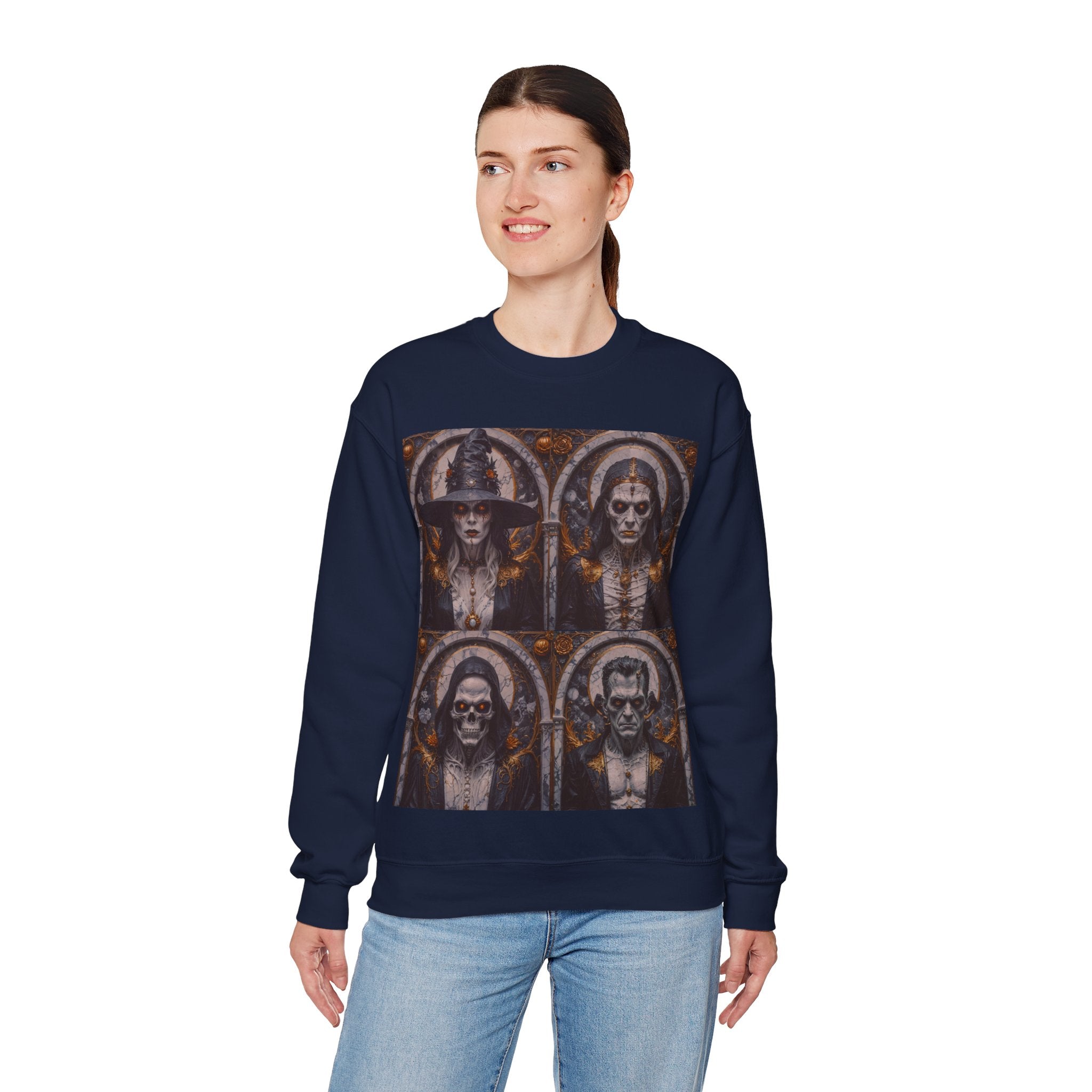 Viringee Gothic Art Halloween Crewneck Sweatshirt