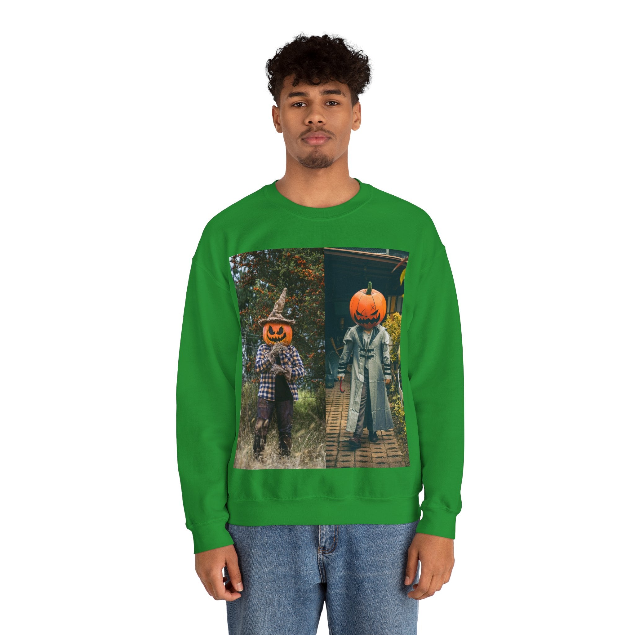 Viringee Pumpkin Duo Crewneck Sweatshirt