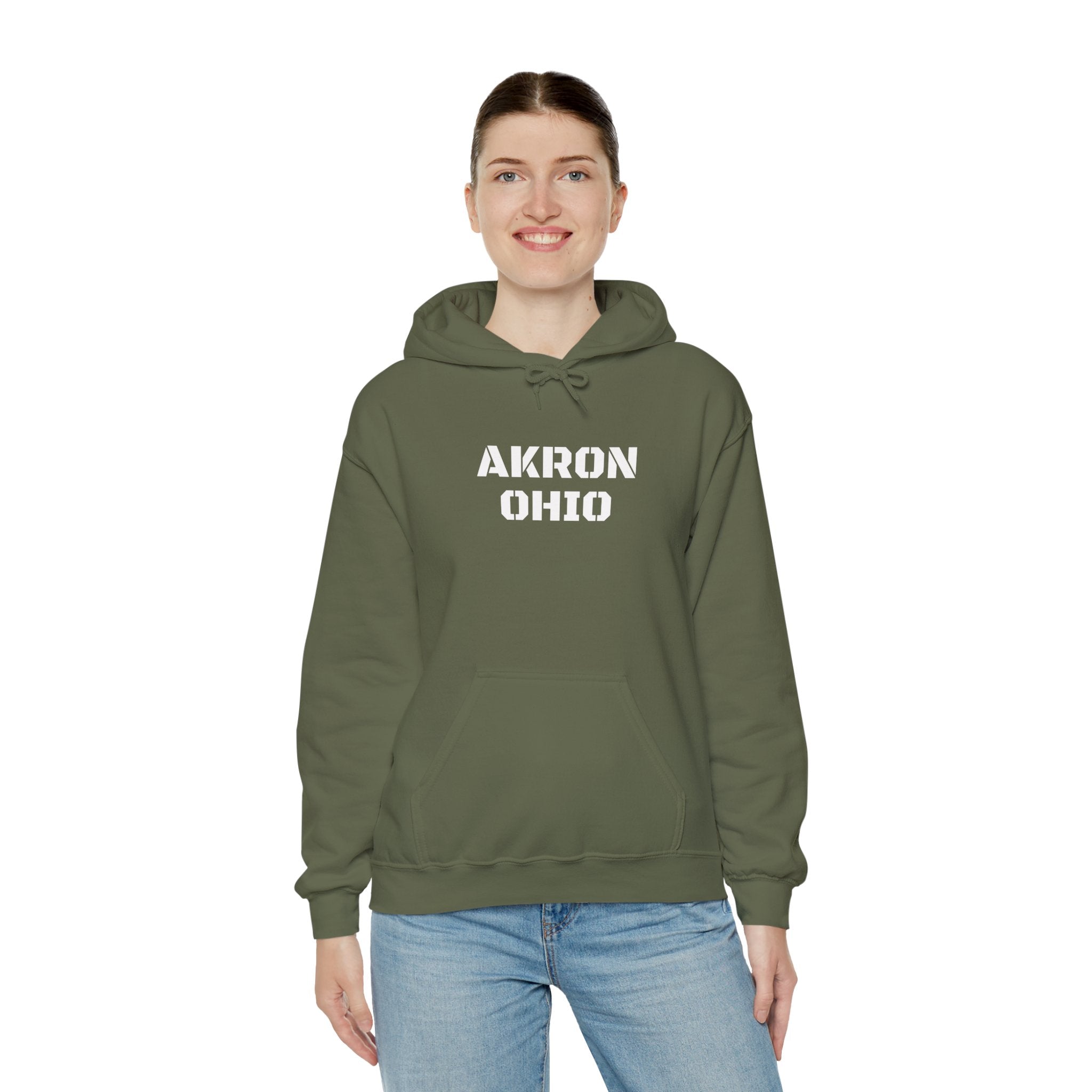 Viringee Akron Ohio Unisex Heavy Blend Hooded Sweatshirt
