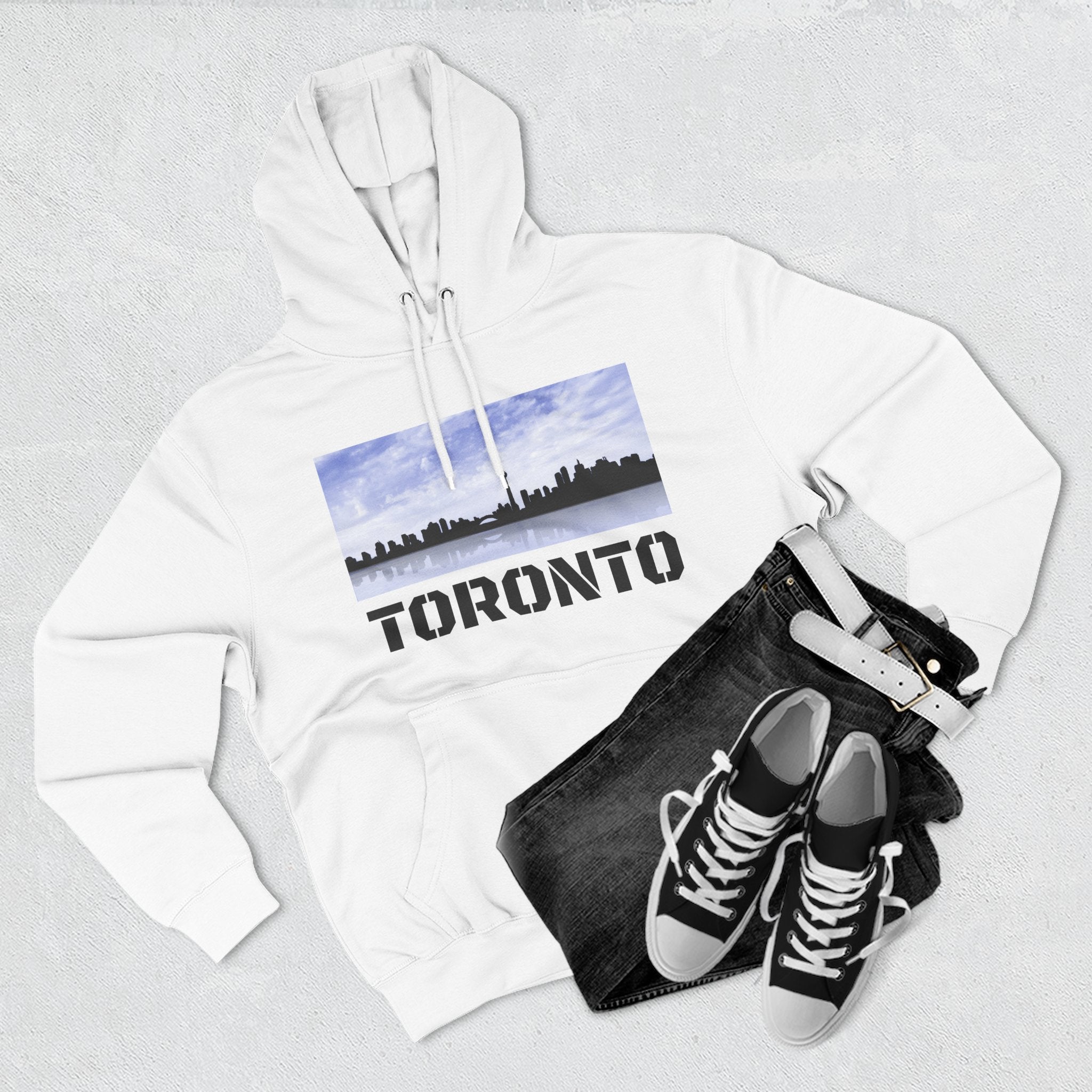 Viringee Toronto Skyline Fleece Hoodie